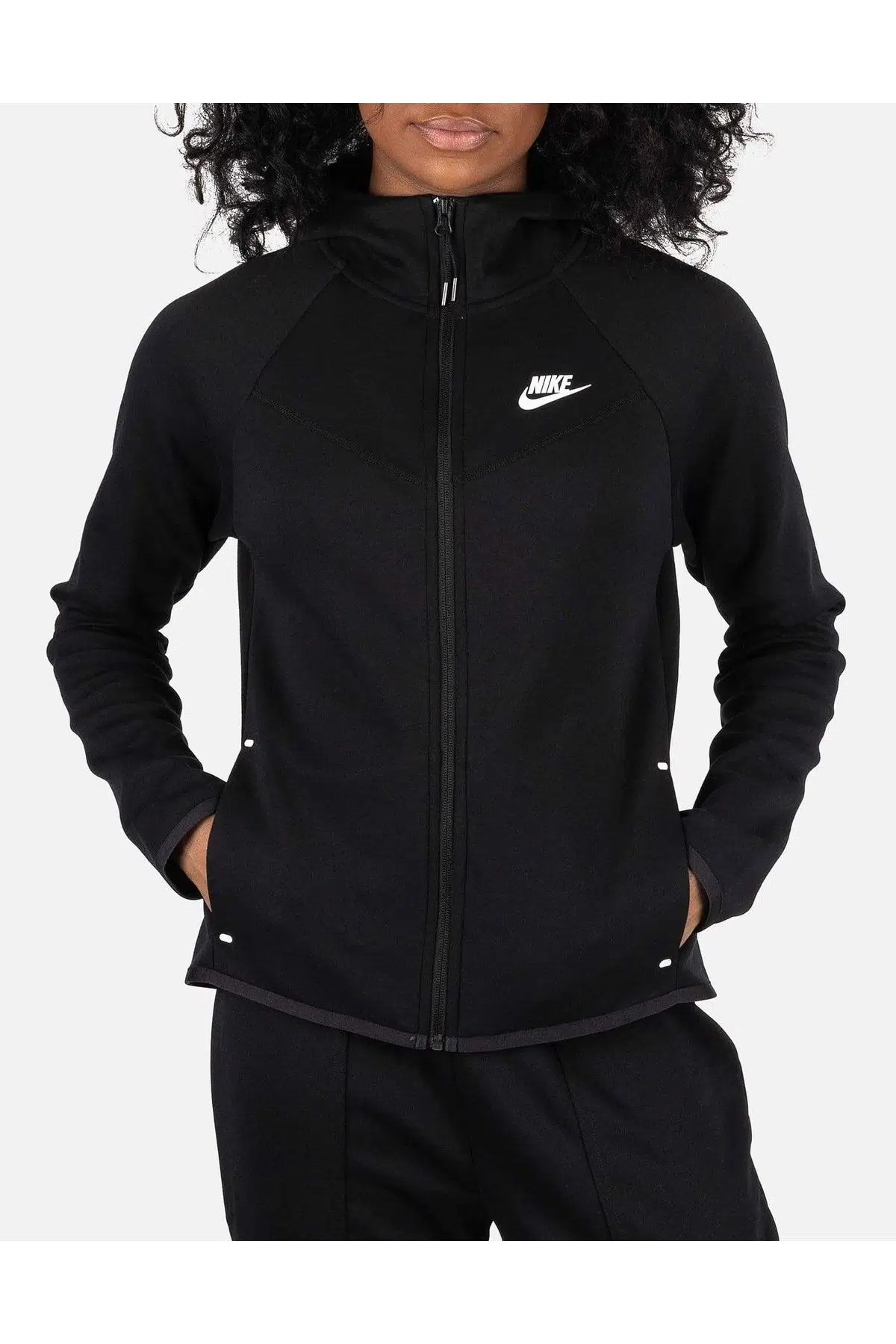 Nike Tech Fleece Siyah Fermuarlı Sweartshirt