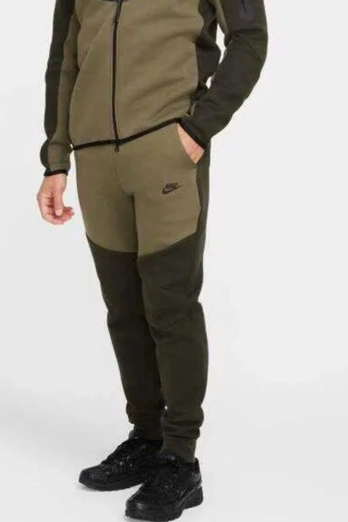 Nike Tech Fleece Slim Fit Men’s Track Jogger Pants Erkek Dar Kesim Eşofman Altı Haki
