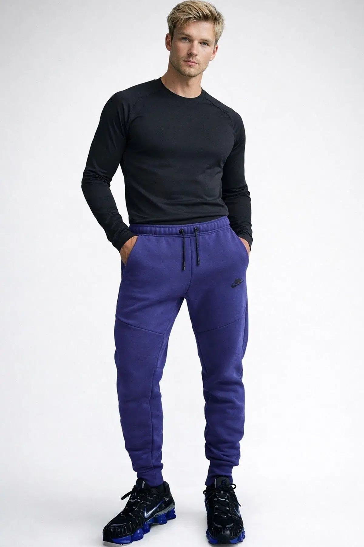 Nike Tech Fleece Slim Fit Men’s Track Jogger Pants Erkek Dar Kesim Eşofman Altı Koyu Mavi
