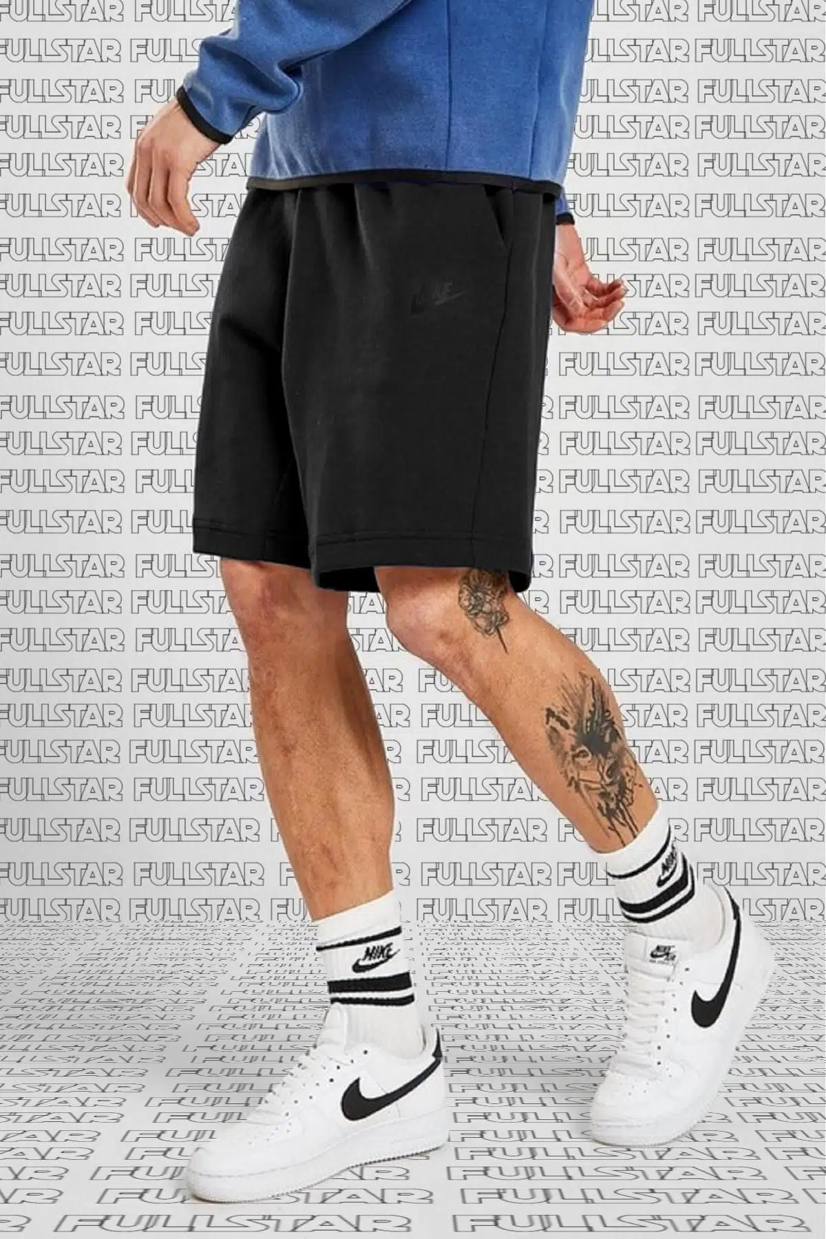 Nike Tech Fleece Unisex Black Shorts Pamuk Polyester Erkek Şort Siyah