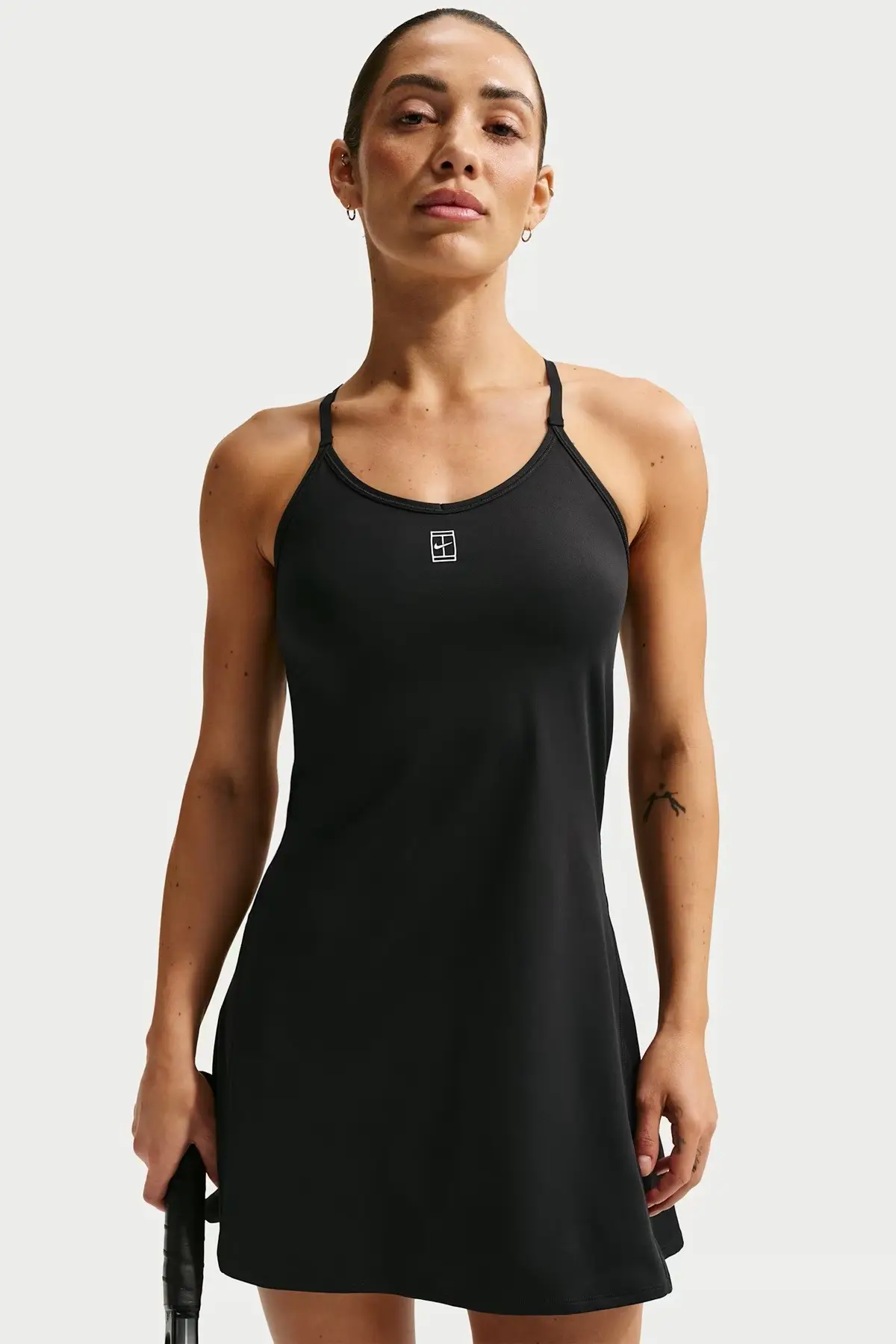 IH3739-010 Nike Tennis Court Dri-Fit Slim Fit Advantge Tennis Dress Tenis Elbisesi Siyah