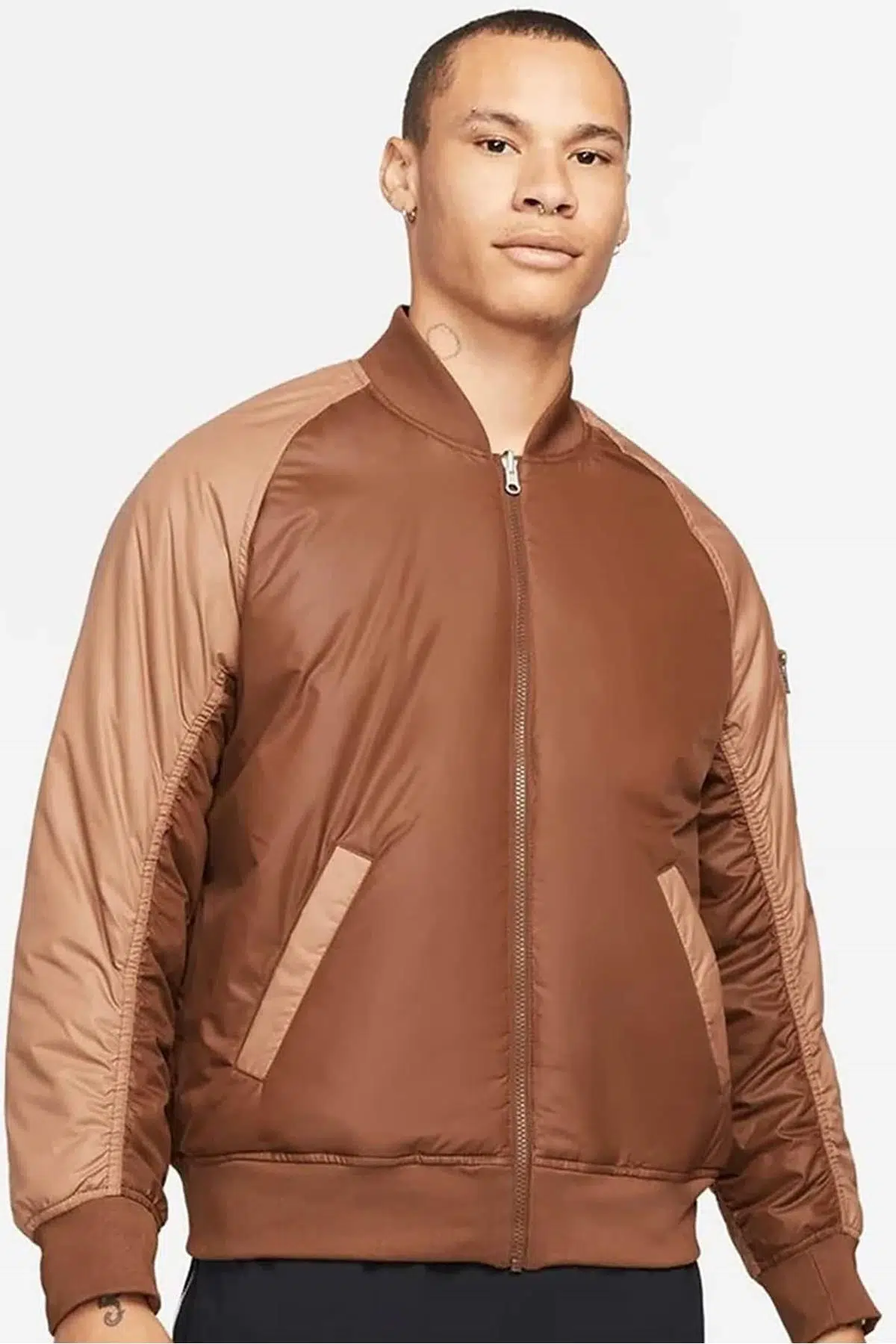 Nike Sportswear Essentials Insulated Woven Reversible Bomber Çİft Taraflı Erkek Mont Kahverengi
