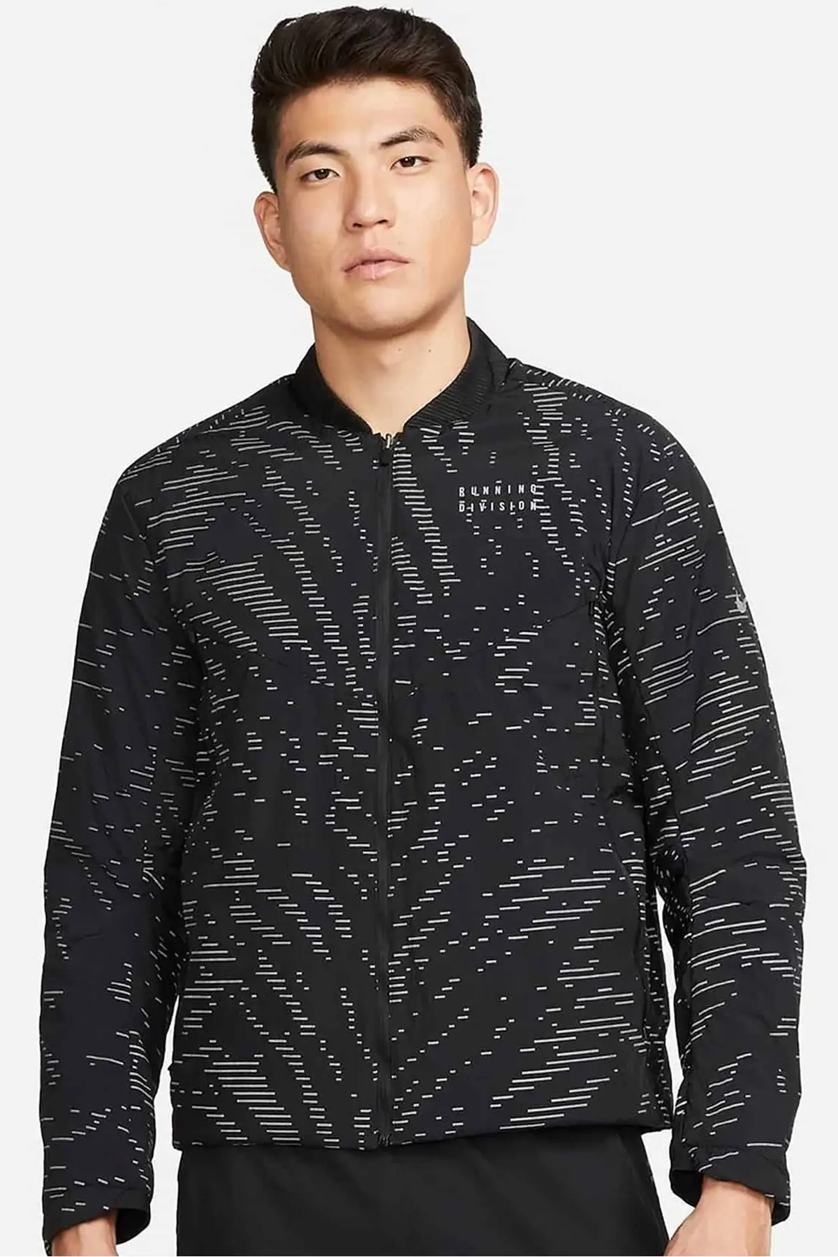DM4626-010 Nike Therma Fit Reversible Run Division Jacket Erkek Çift Taraflı Su itici Ceket Siyah