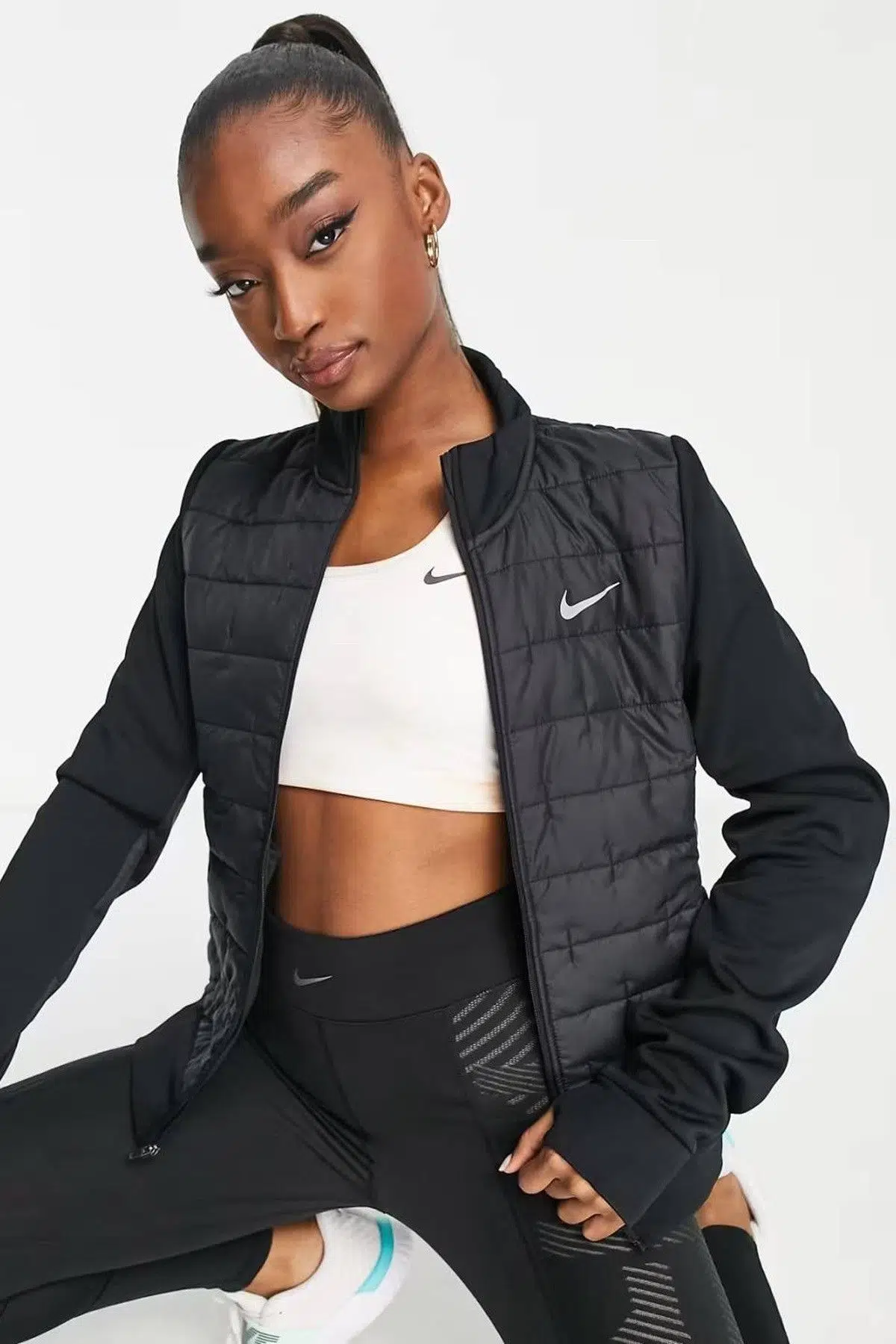 Nike Running Therma Fit Synthetic Filled Jacket Kadın Sentetik Dolgulu Spor Ceket Siyah