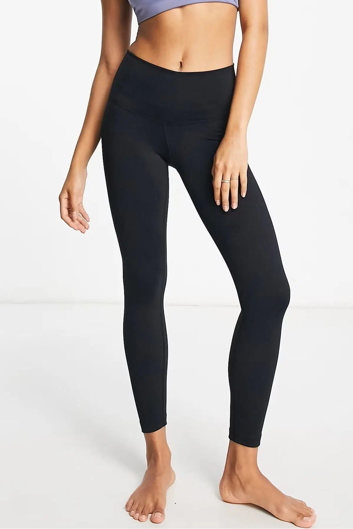 Nike Tight Fit High Rise 7/8 Leggings iç cepli Yüksek Belli Toparlayıcı Tayt Siyah