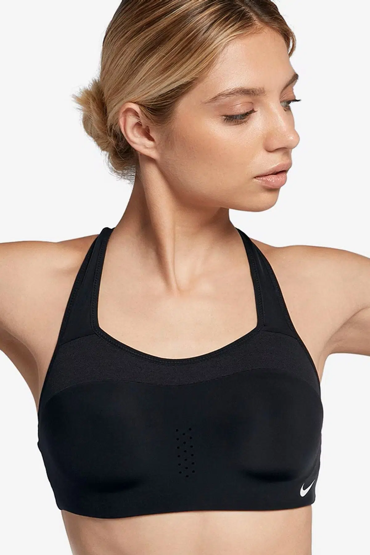 Nike Alpha Women's High-Support Padded Keyhole Sports Bra Kadın Antrenman Sporcu Sütyeni Siyah