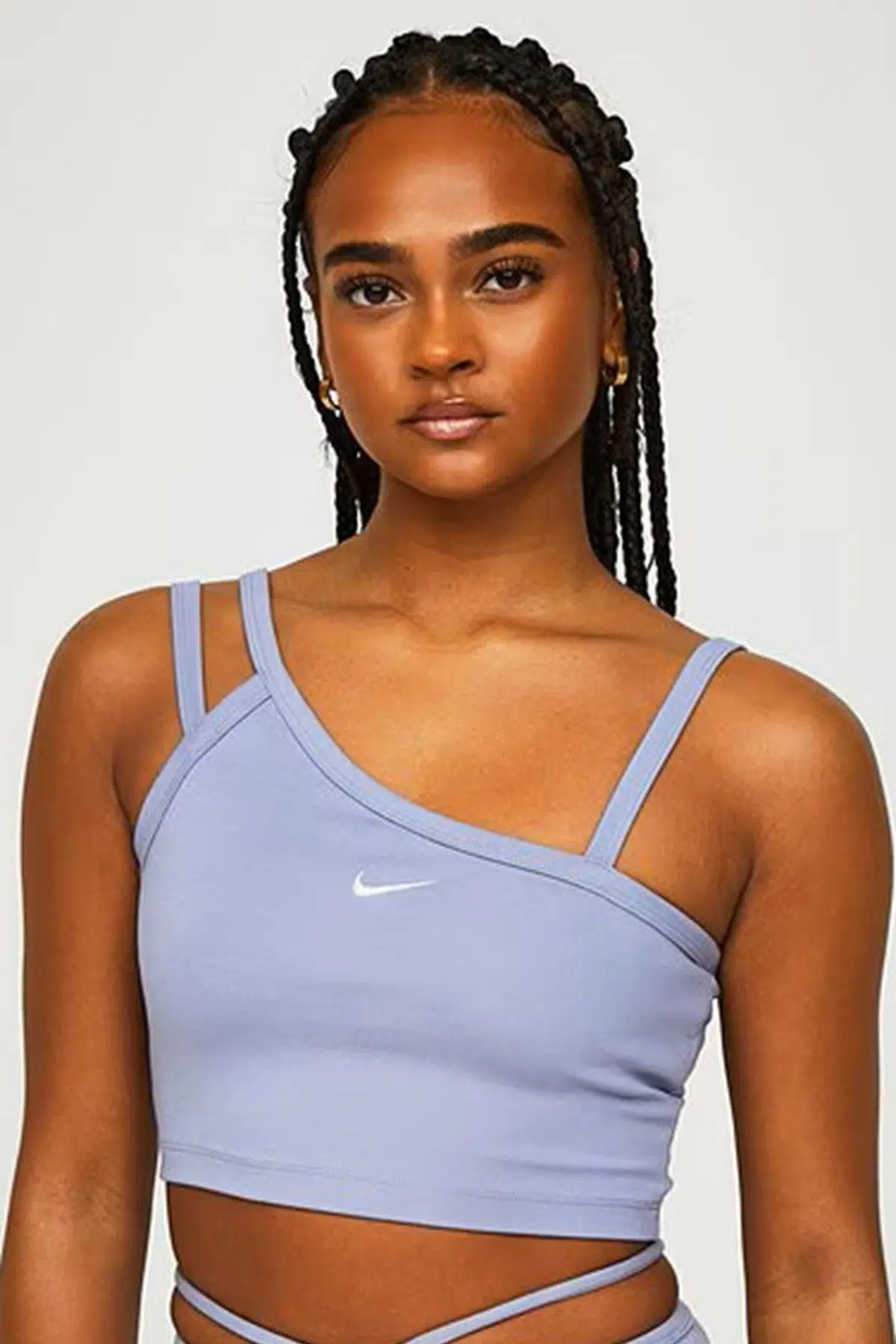 Nike Sportswear Everyday Modern Women's Asymmetrical Crop Tank Kadın Askılı Crop Atlet Bra Lila