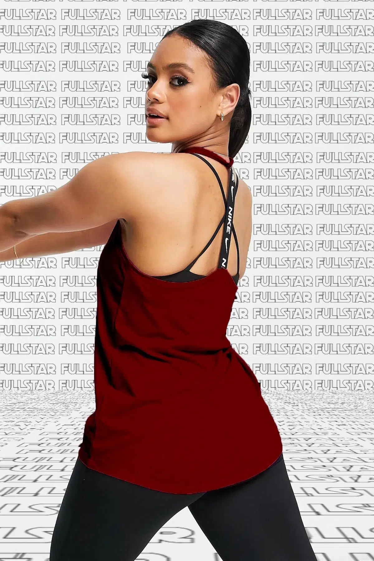 Nike Training Victory Dri Fit Tank Burgundy Askılı Spor Atlet Bordo