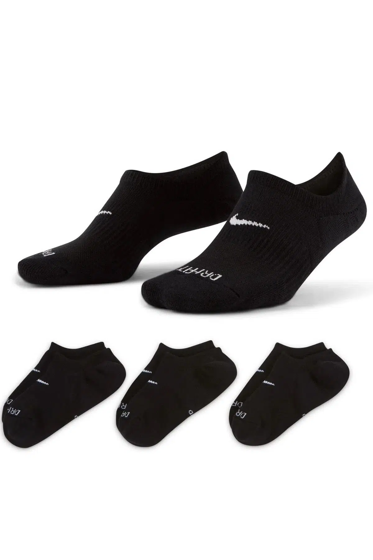 Nike U NK Everyday Plus Cush Footie Womens Socks Kadın Patik Çorap Siyah