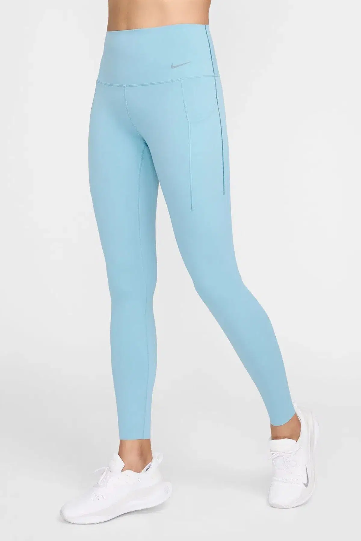 Nike Universa Medium Support High Rise Full Length Kadın Yüksek Bel 2 Cepli Toparlayıcı Tayt Turkuaz