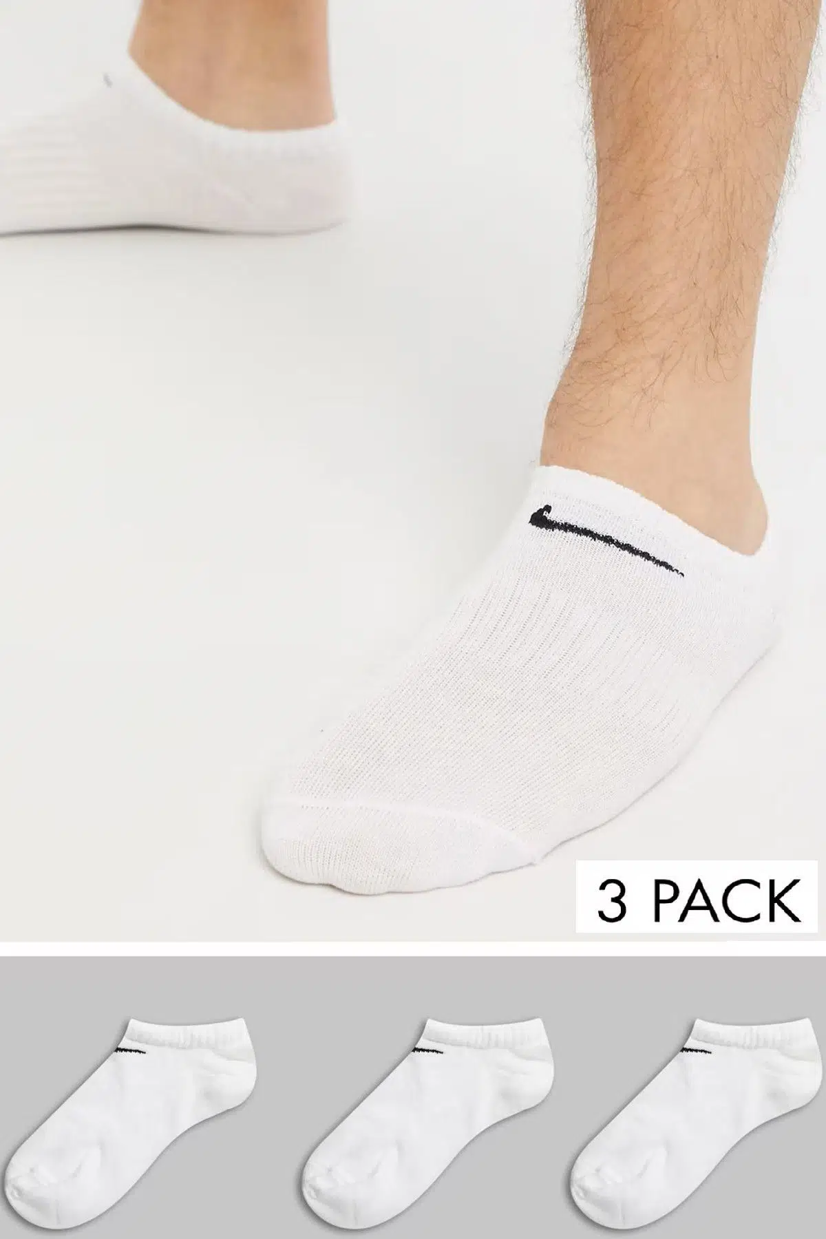 Nike Value No Show Ulightweight Unisex Sock 3 lü Soket Çorap Beyaz