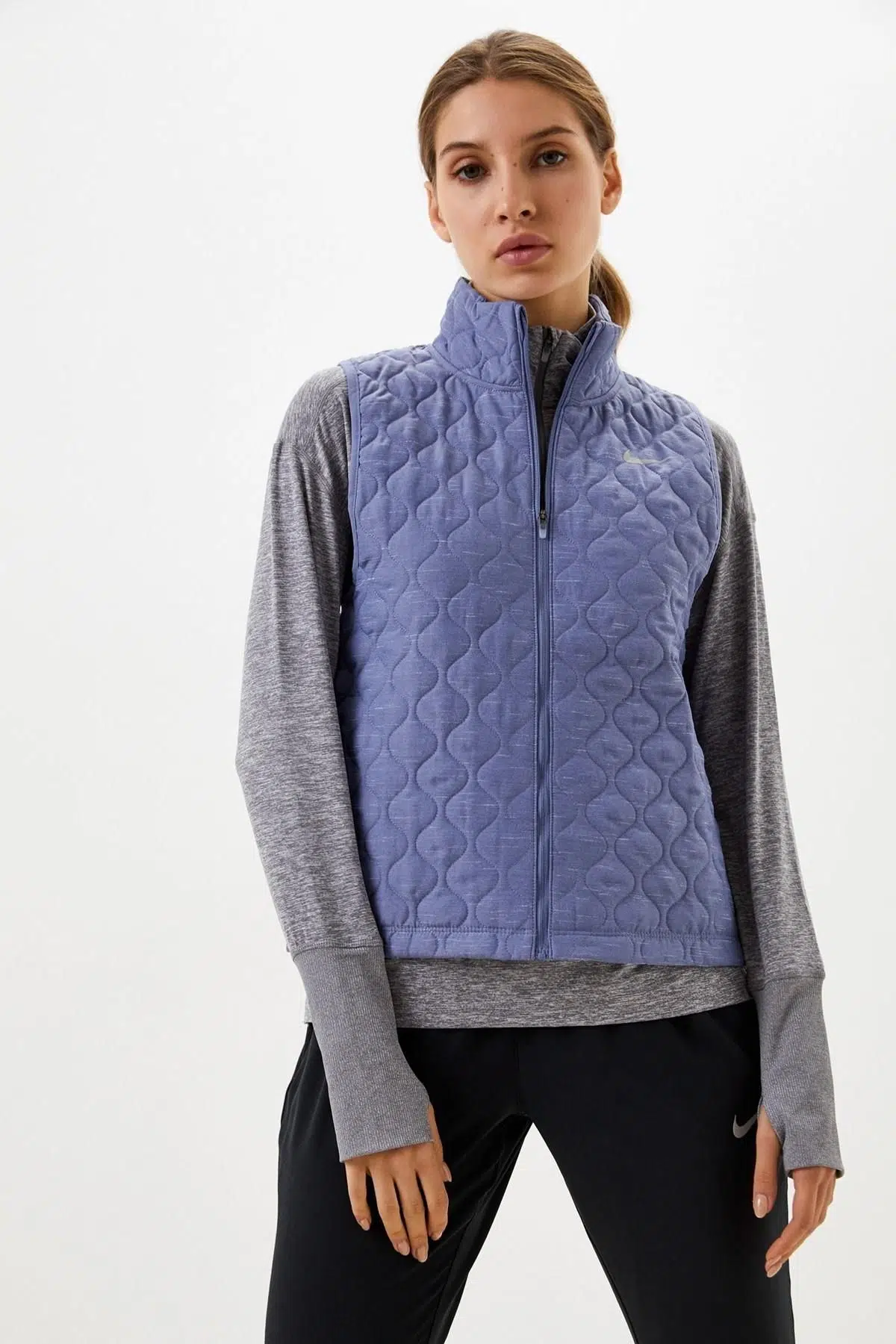 Nike W Aerolayer Running Vest Blue Yalıtımlı Kadın Fit Koşu Yeleği Mavi 