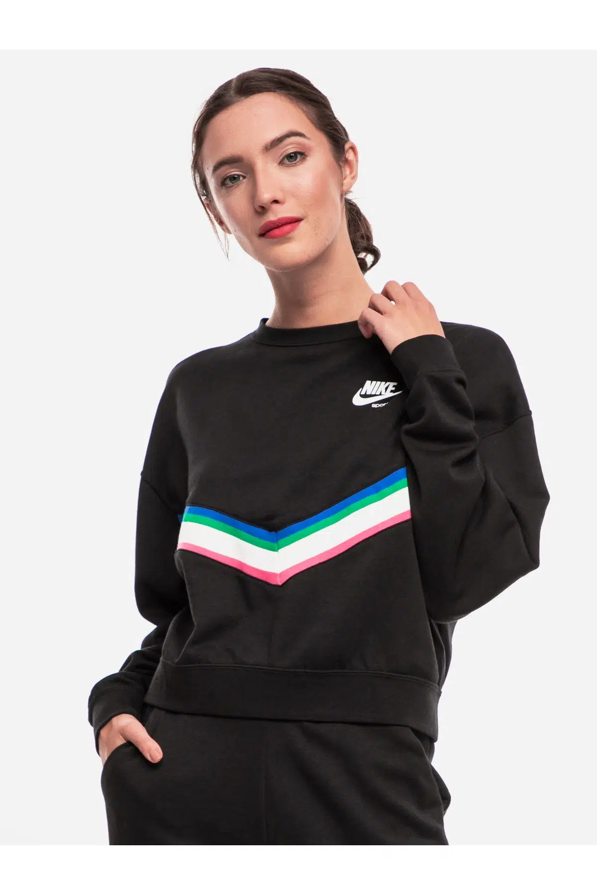 Nike W Nsw Hrtg Crew Flc Kadın Günlük Sweatshirt CU5877-010