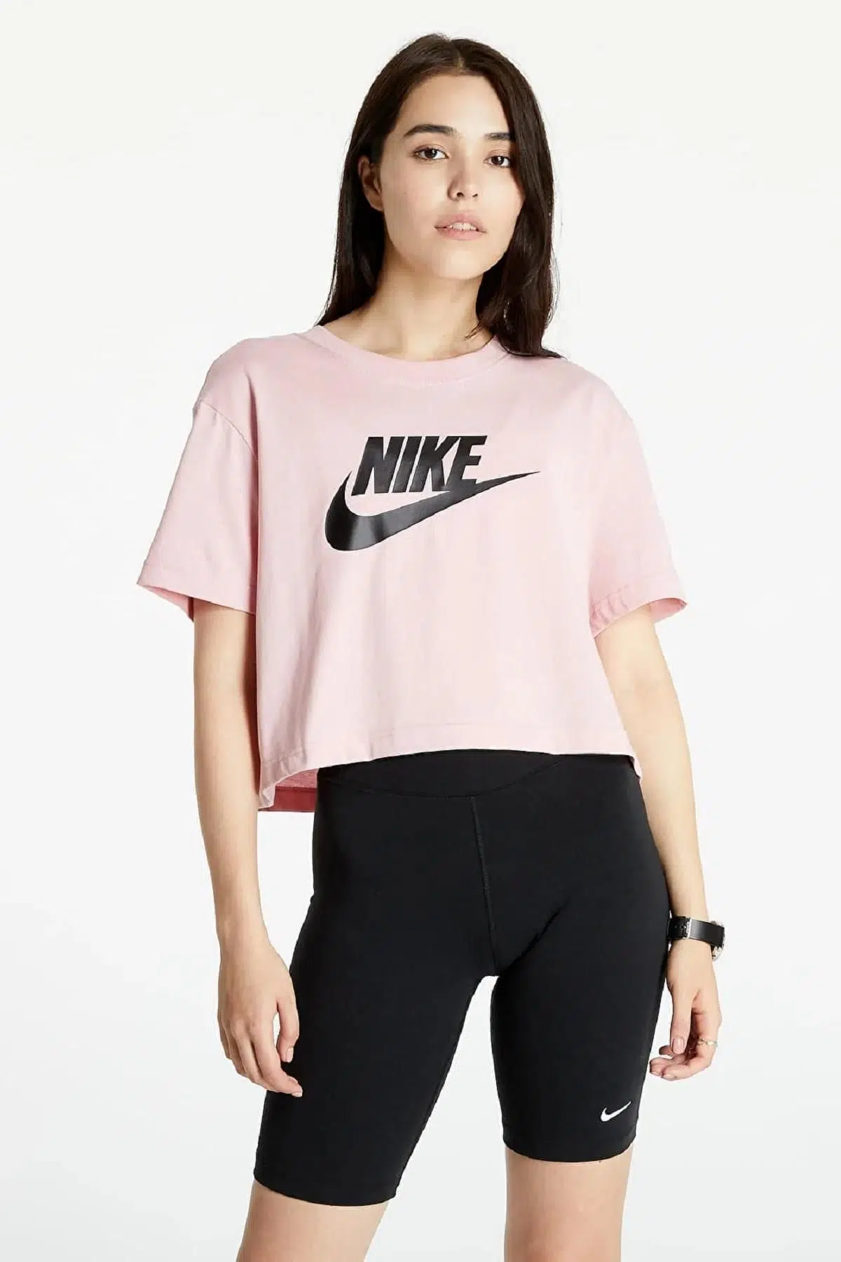 Nike W Sportswear Crop Loose Fit Kısa Pembe Tişört