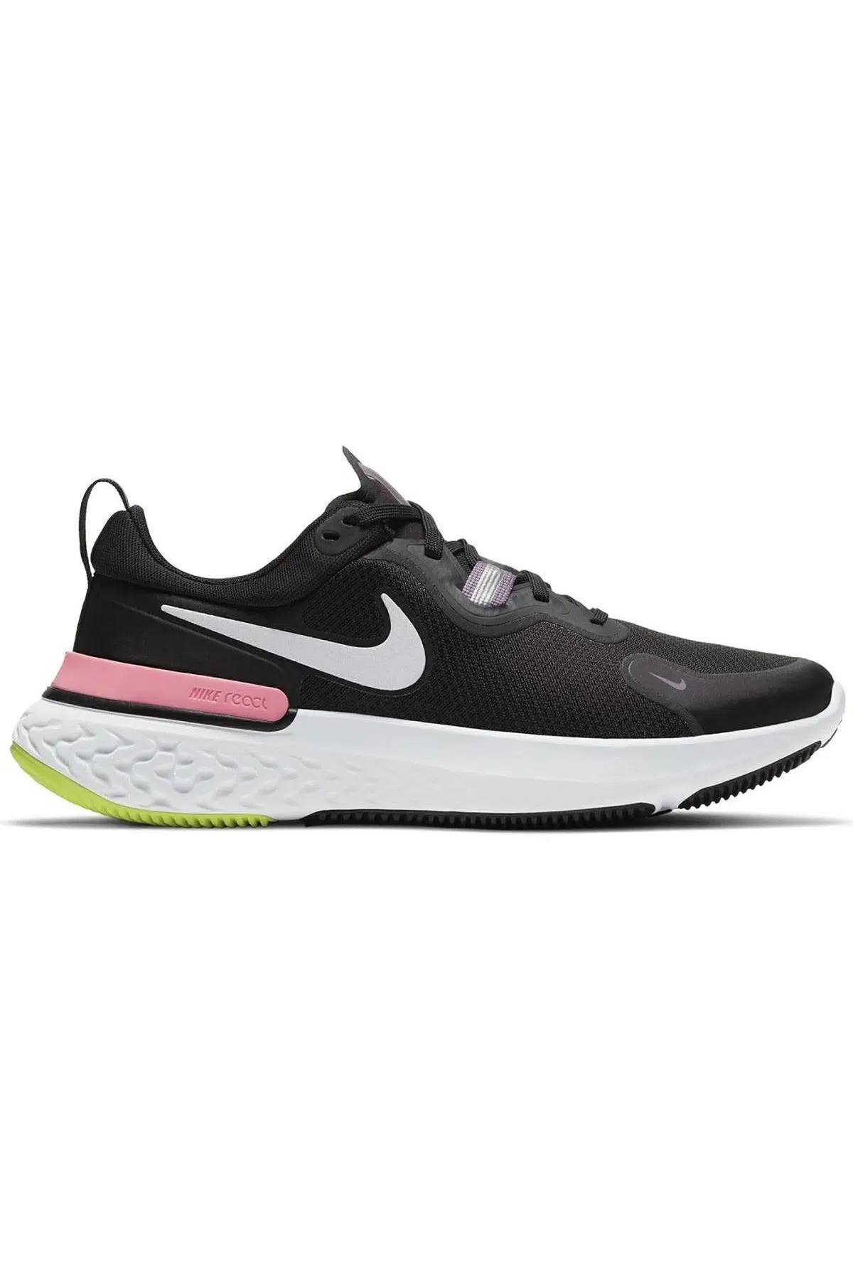 Nike WMNS React Miler Siyah Beyaz Pembe Koşu Ayakkabısı