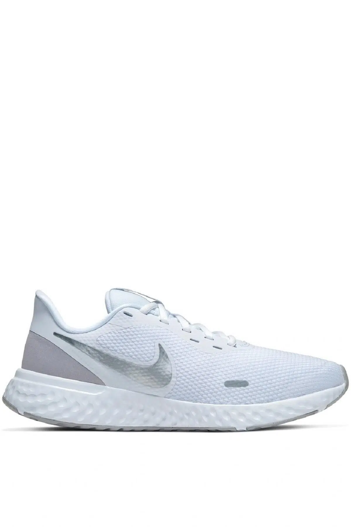 Nike Revolution 5 Silver Swoosh Yürüyüş Koşu Ayakkabısı Beyaz