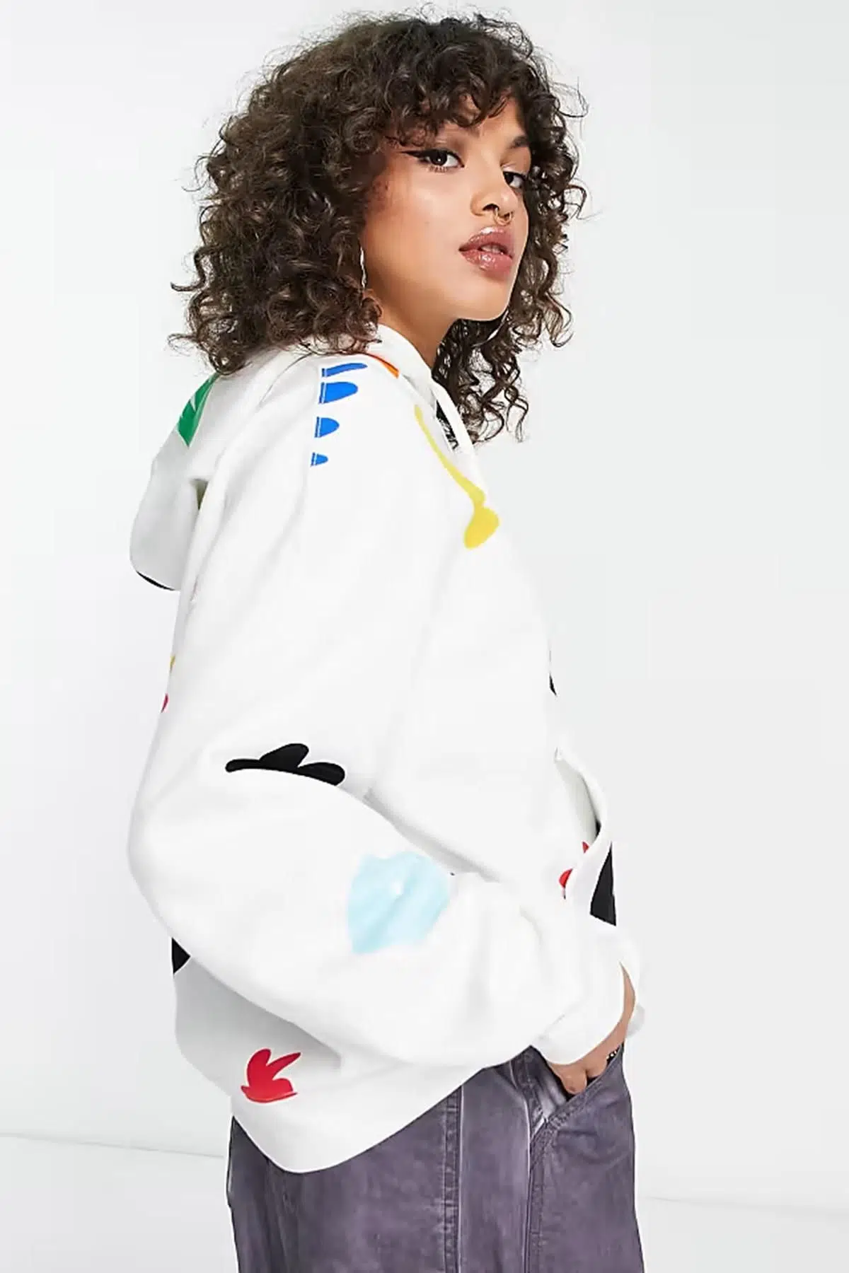 Nike Women's Jordan Artist Series Loose Fit Flight Fleece Hoodie Kadın Büyük Beden Kapüşonlu Sweatshirt Beyaz Renkli