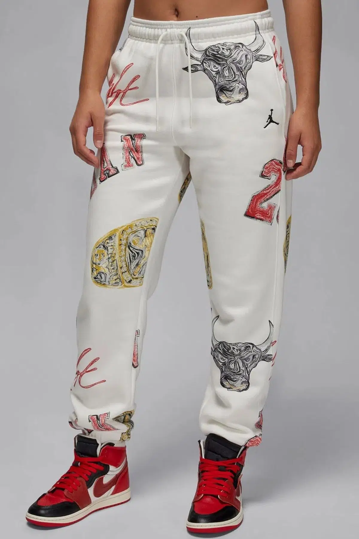 Nike Women's Jordan Brooklyn Fleece Jogger Kadın Eşofman Altı Beyaz