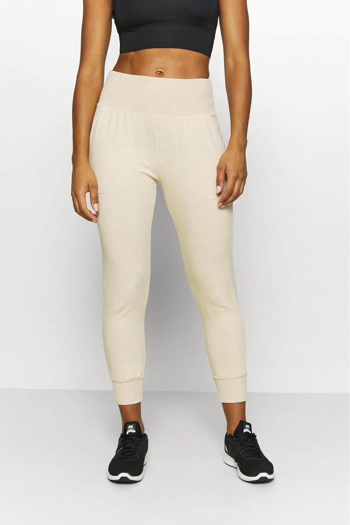 Nike Yoga Flow Hyper 7/8 Boy Kadın Eşofman Altı Bej