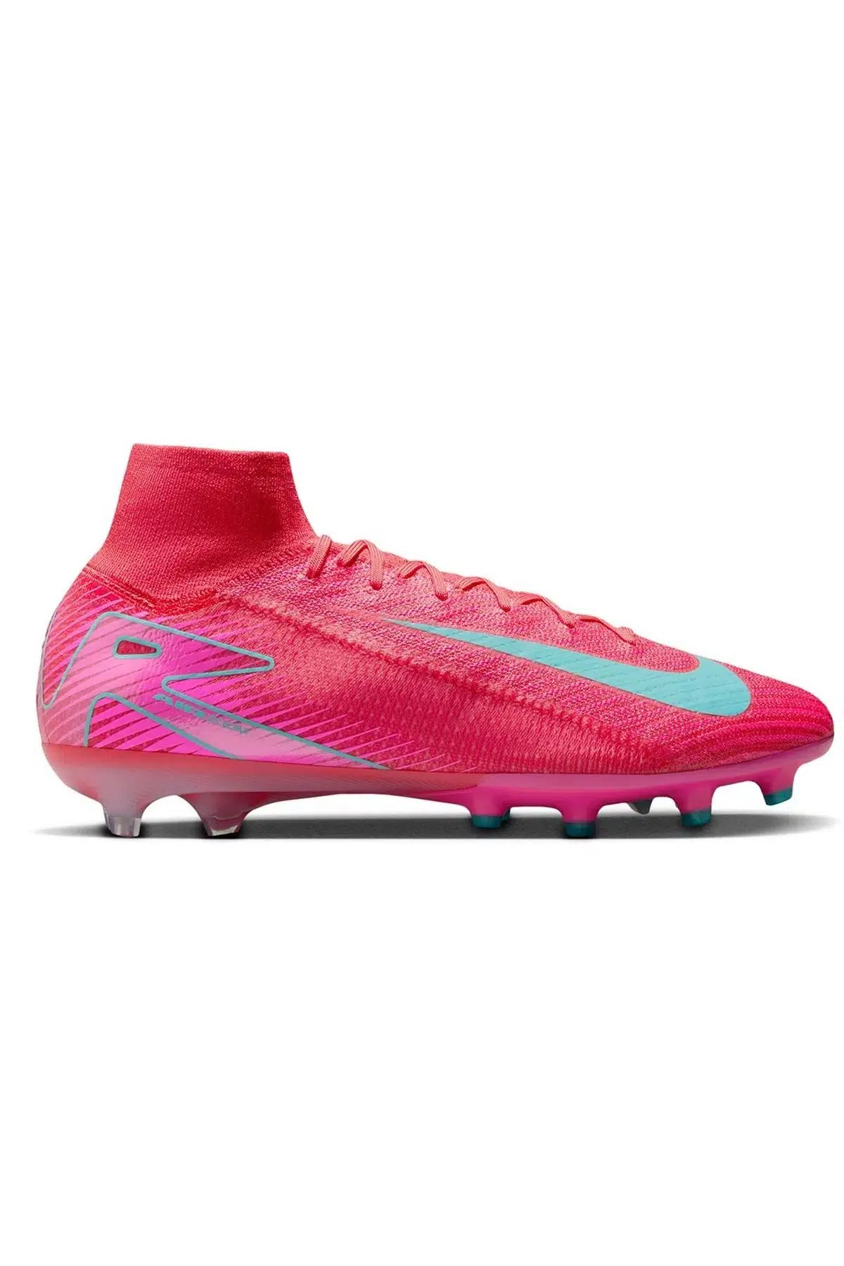 Nike Zoom Superfly 10 Elite AG-PRO Çoraplı Erkek Profesyonel Krampon Pembe