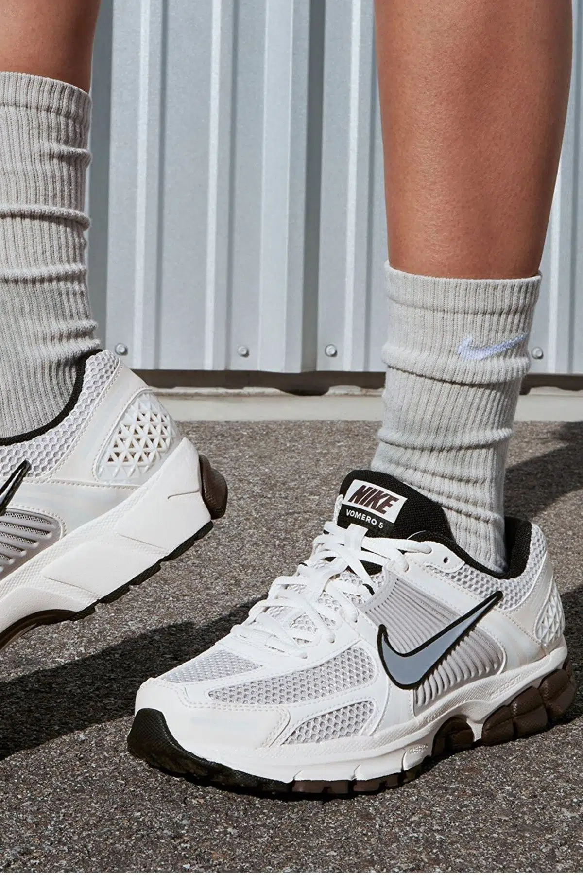 Nike Zoom Vomero 5 Unisex Sneaker Reflektörlü Unisex Günlük Spor Ayakkabı Bej