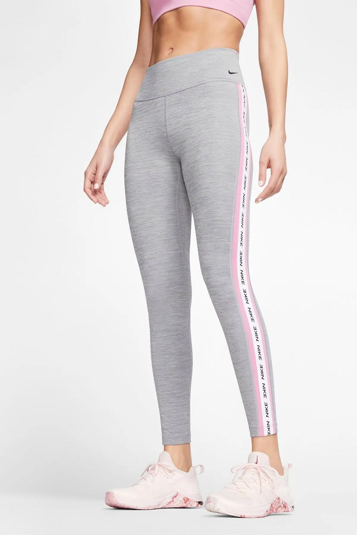 Nike One Crop Novelty Toparlayıcı Gri Kadın Tayt