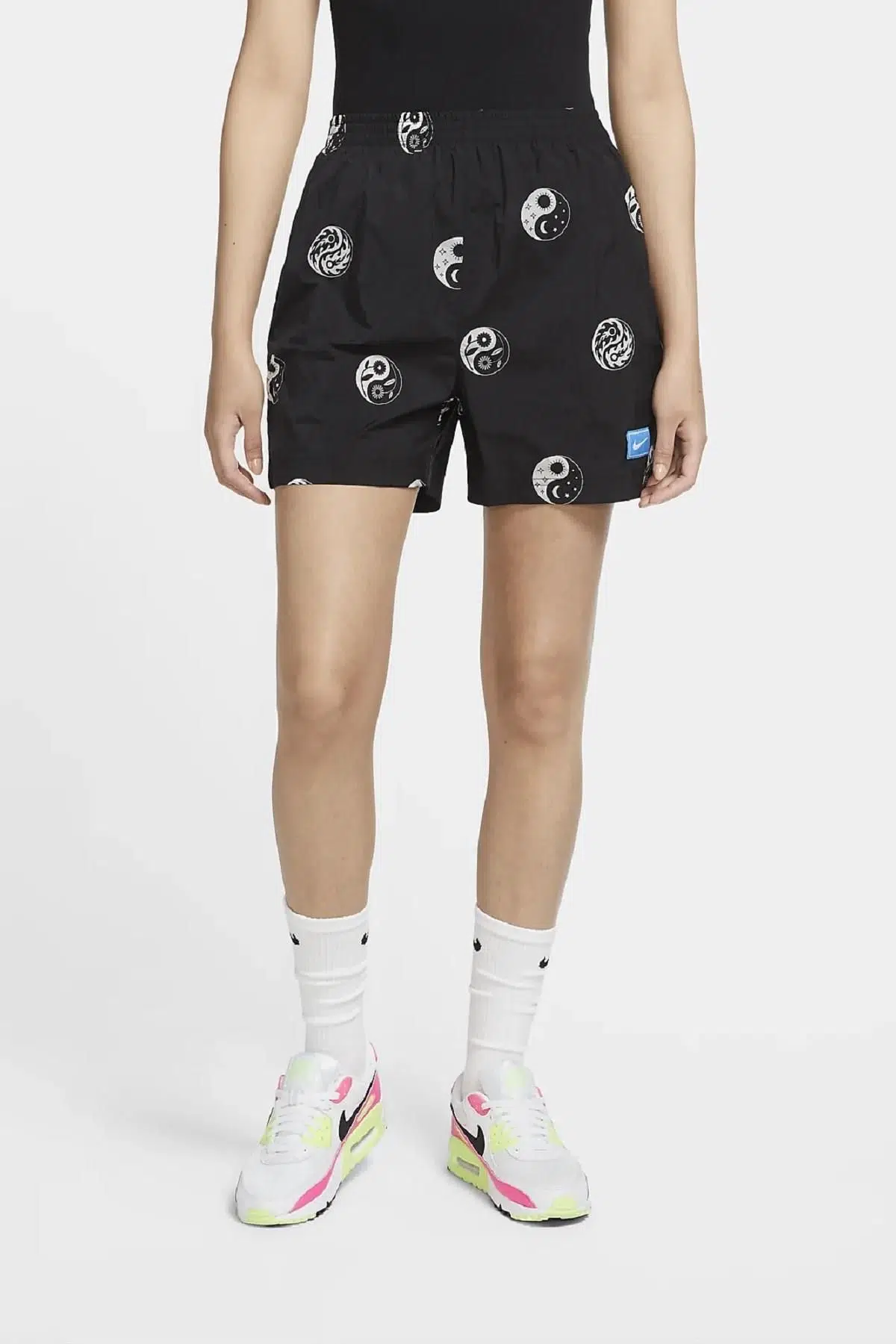 Nike sportswear Woven Yin-Yang Printed Shorts İnce Yazlık Şort