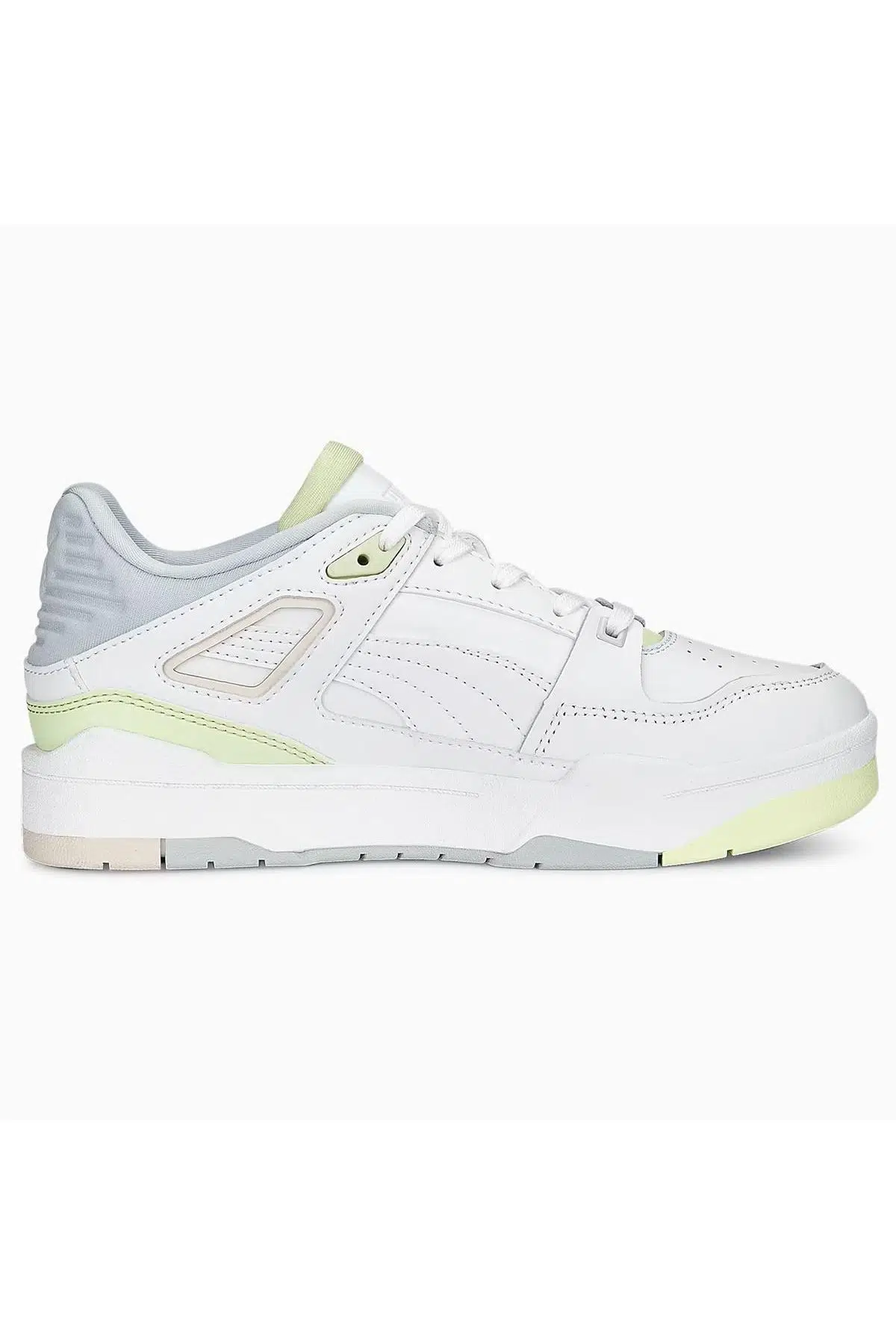 Puma Slipstream Women White Green Leather Sneaker Beyaz Yeşil Kadın Hakiki Deri Günlük Spor Ayakkabı