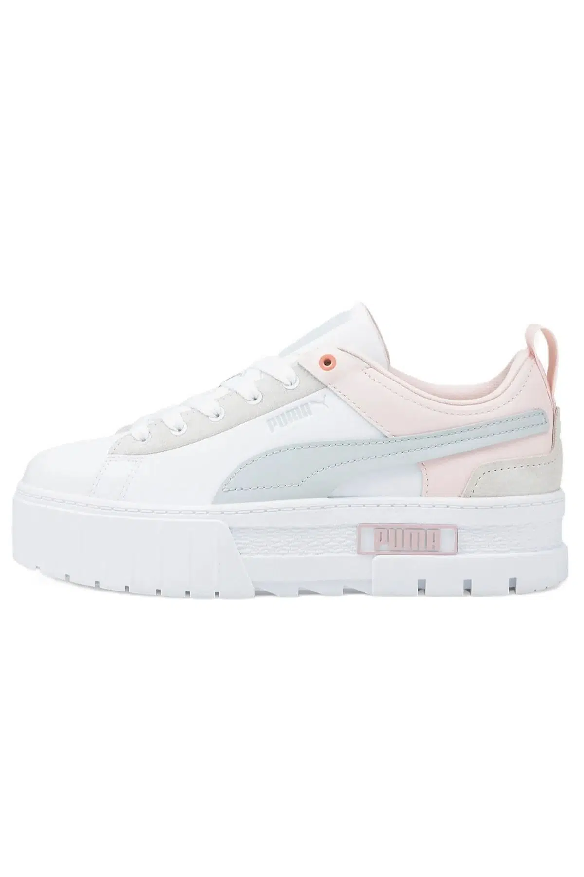 Puma Mayze Platform Leather Unisex Sneaker Hakiki Deri Unisex Günlük Spor Ayakkabı Beyaz