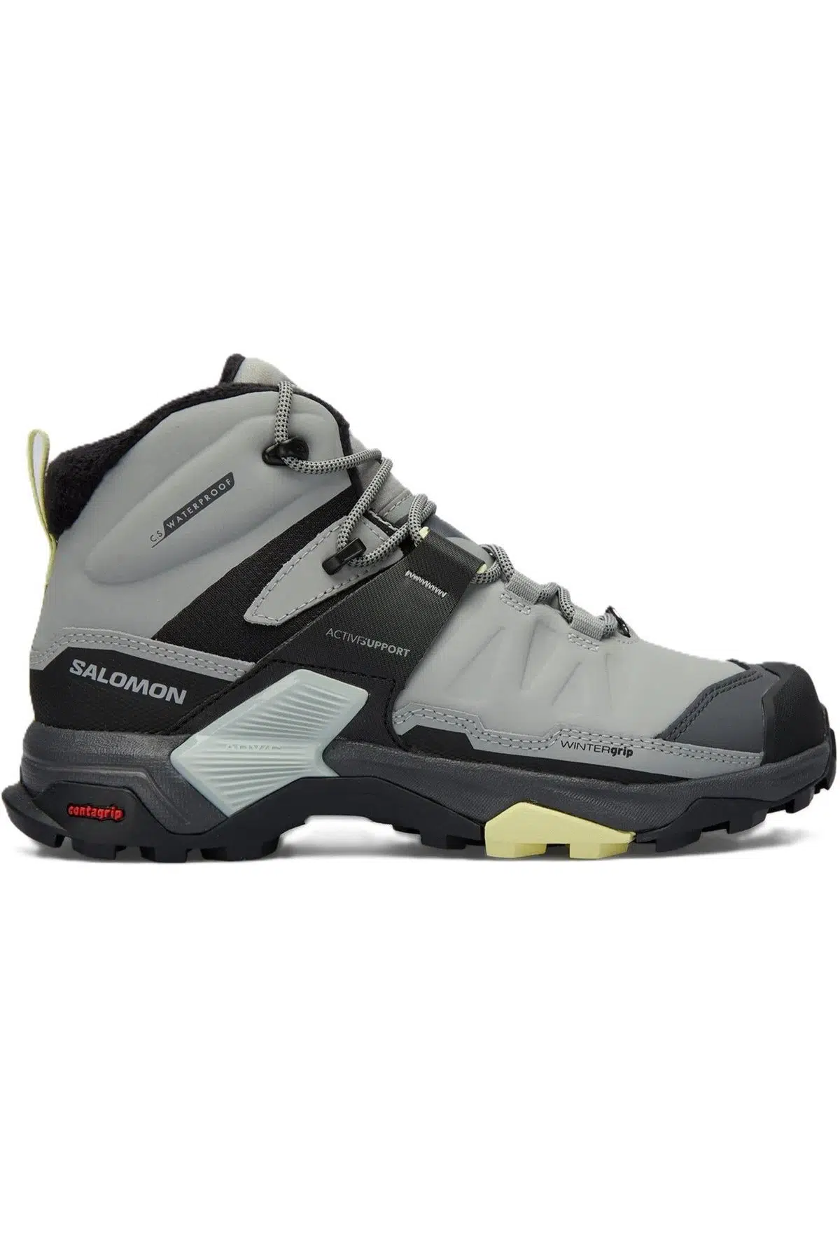 Salomon X Ultra 4 Mid Waterproff Leather Womens Boot Hakiki Deri Su Geçirmez Nefes Alabilen Kadın Bot Gri