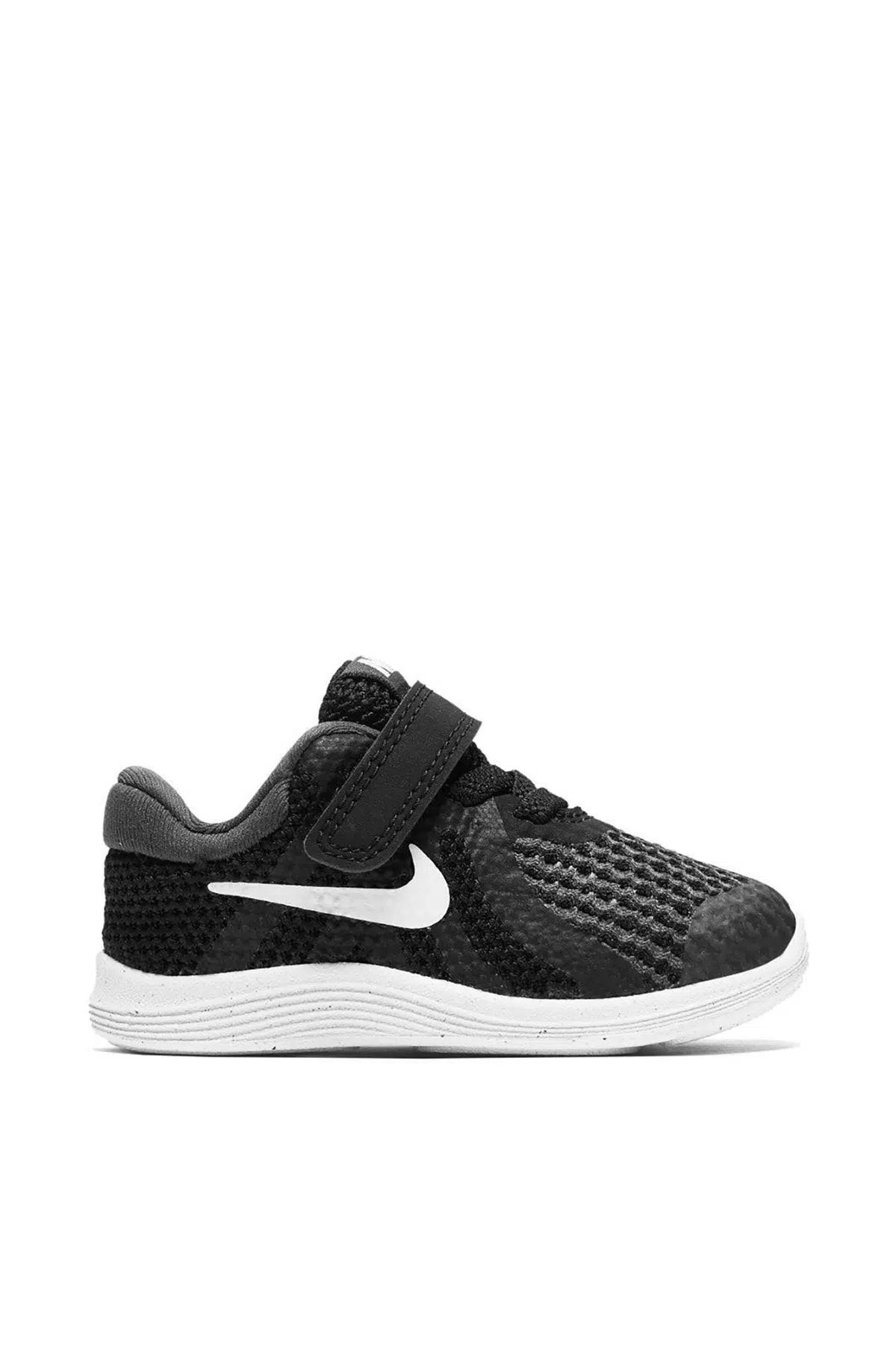 Nike Revolution 4 TDV Bantlı Lastik Bağcıklı Siyah Yürüyüş Ayakkabısı 