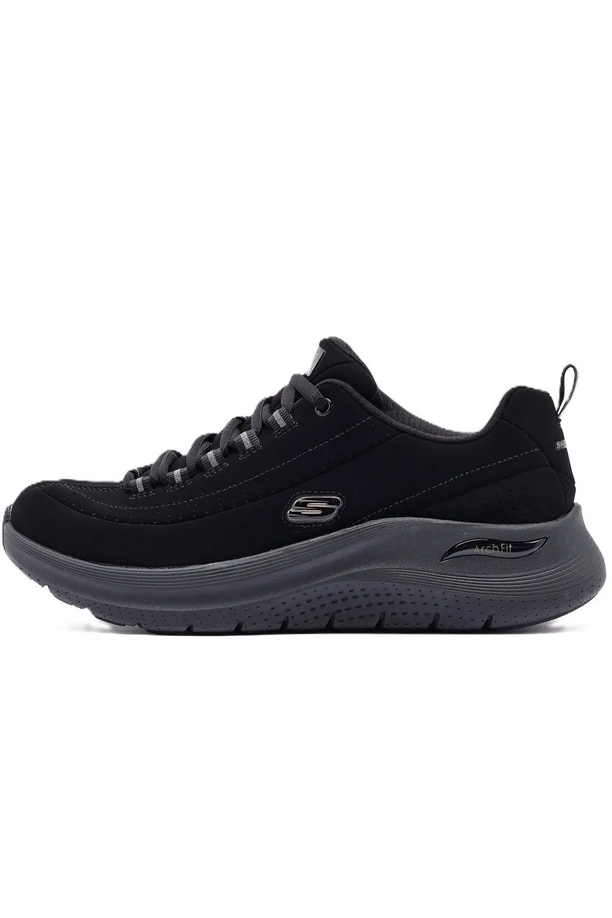 Skechers Arch Fit 2.0-Dark Horse Leather Womens Sneaker Hakiki Deri Kadın Günlük Spor Ayakkabı Siyah