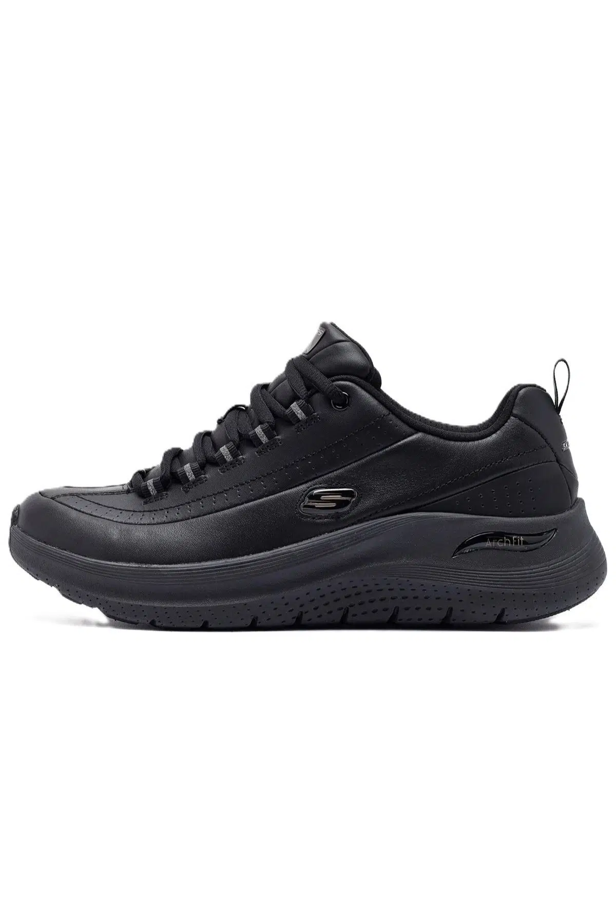 Skechers Arch Fit 2.0-Star Bound Leather Womens Sneaker Hakiki Deri Kadın Günlük Spor Ayakkabı Siyah