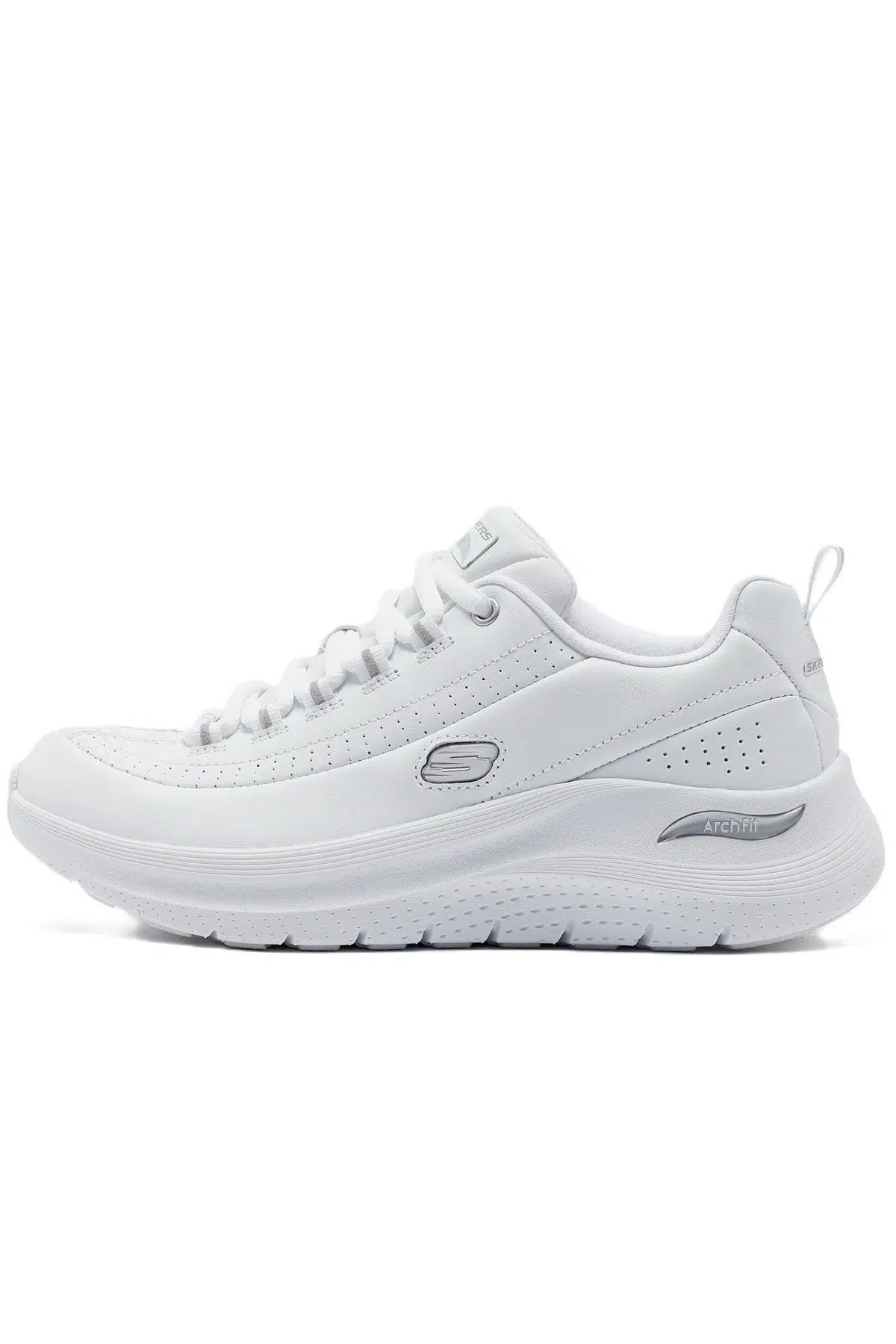 Skechers Arch Fit 2.0-Star Bound Leather Womens Sneaker Hakiki Deri Kadın Günlük Spor Ayakkabı Beyaz