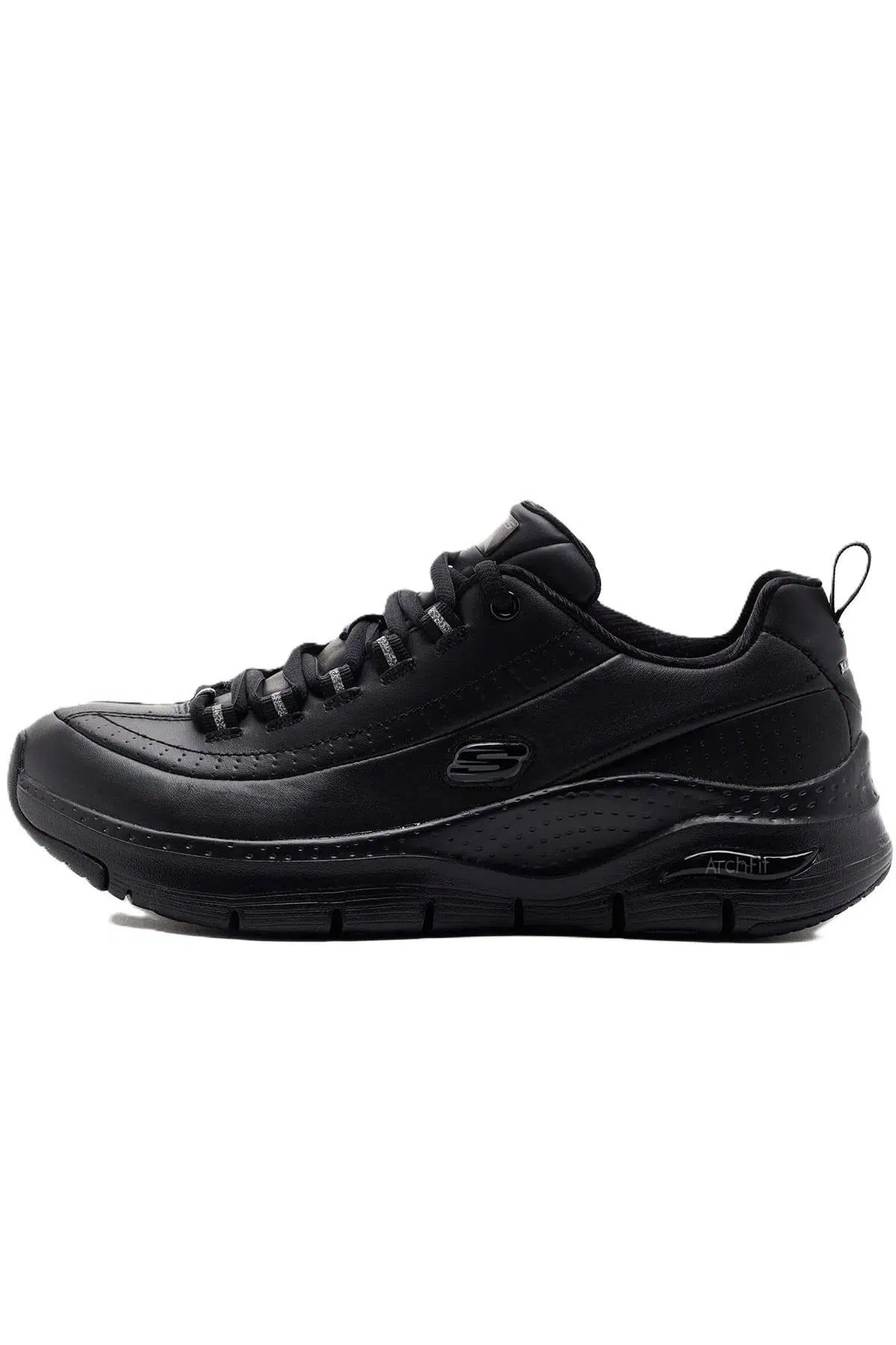Skechers Arch Fit Citi Drive Leather Womens Walking Black Sneaker Hakiki Deri Kadın Günlük Spor Yürüyüş Ayakkabısı Siyah