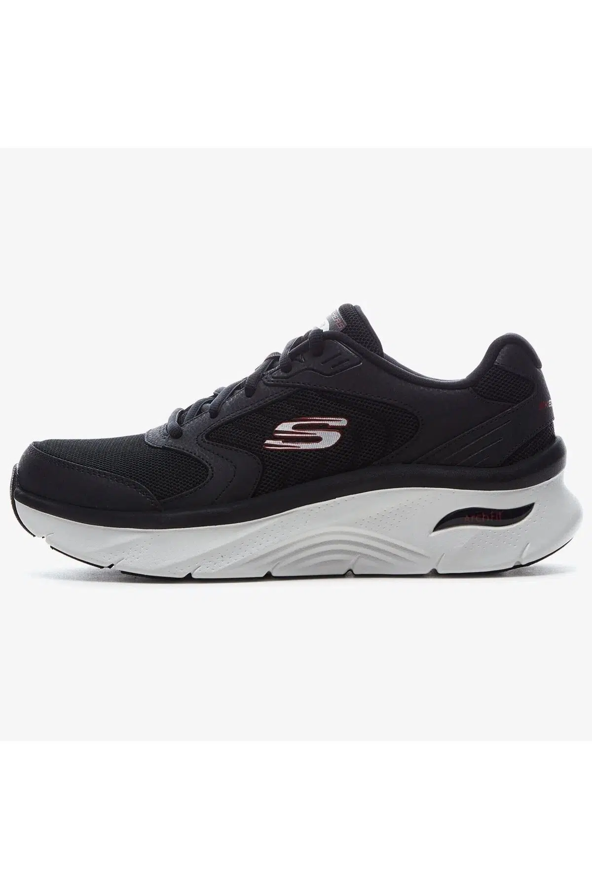 Skechers Arch Fit D'Lux Leather Mens Sneaker Hakiki Deri Erkek Günlük Spor Ayakkabı Siyah