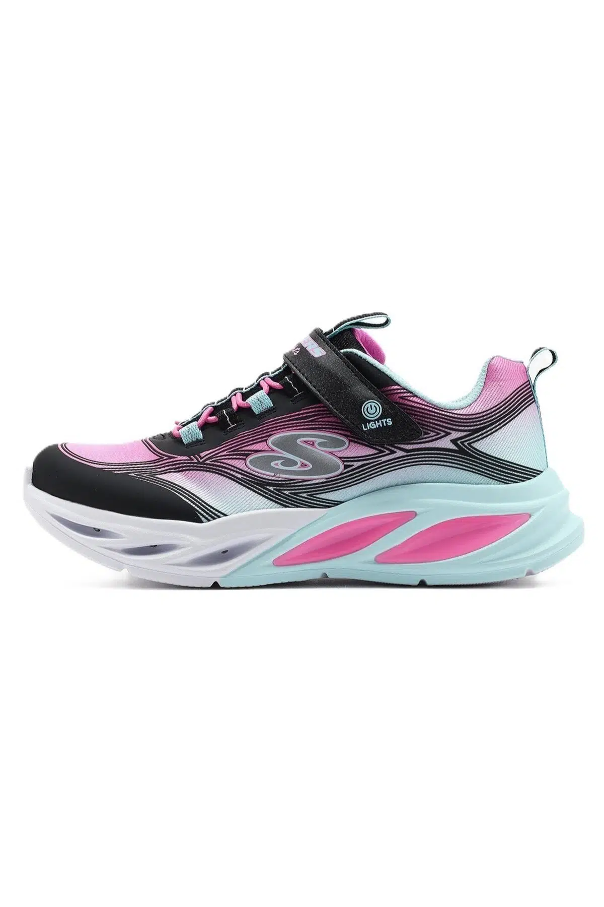 Skechers Cosmic Low Kids Sneaker Lastik Bağcıklı Cırtlı Işıklı Günlük Çocuk Spor Ayakkabı Pembe