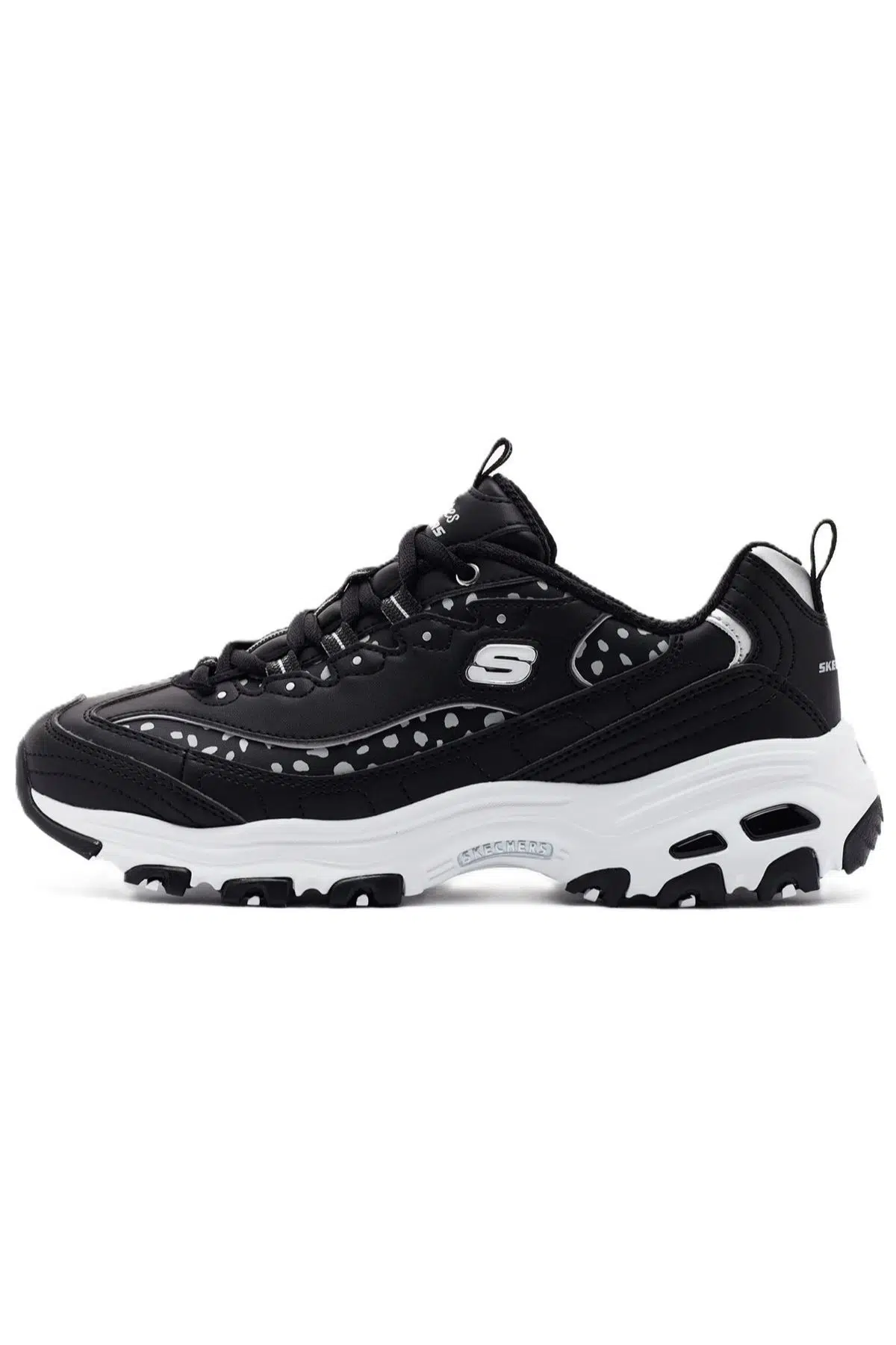 Skechers D'Lites Wildcats Memory Foam Womens Sneaker Black Hafızalı Taban Kadın Günlük Spor Ayakkabı Siyah