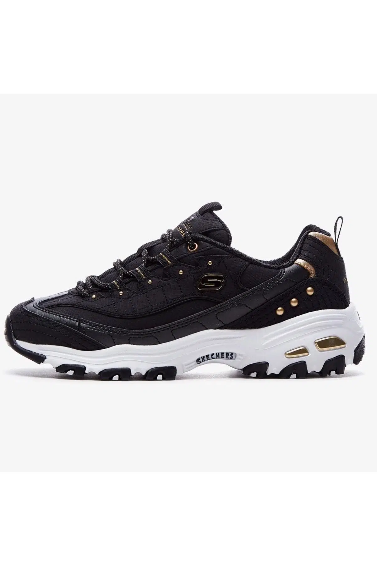 Skechers D'Lites Memory Foam Womens Sneaker Black Hafızalı Taban Kadın Günlük Spor Ayakkabı Siyah