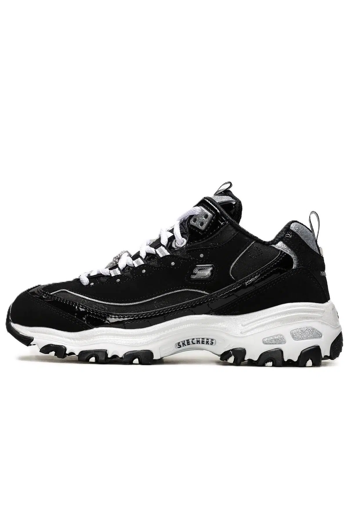 Skechers D'Lites Style Revamp Memory Foam Leather Womens Sneaker Hafızalı Taban Hakiki Deri Kadın Günlük Spor Ayakkabı Siyah 