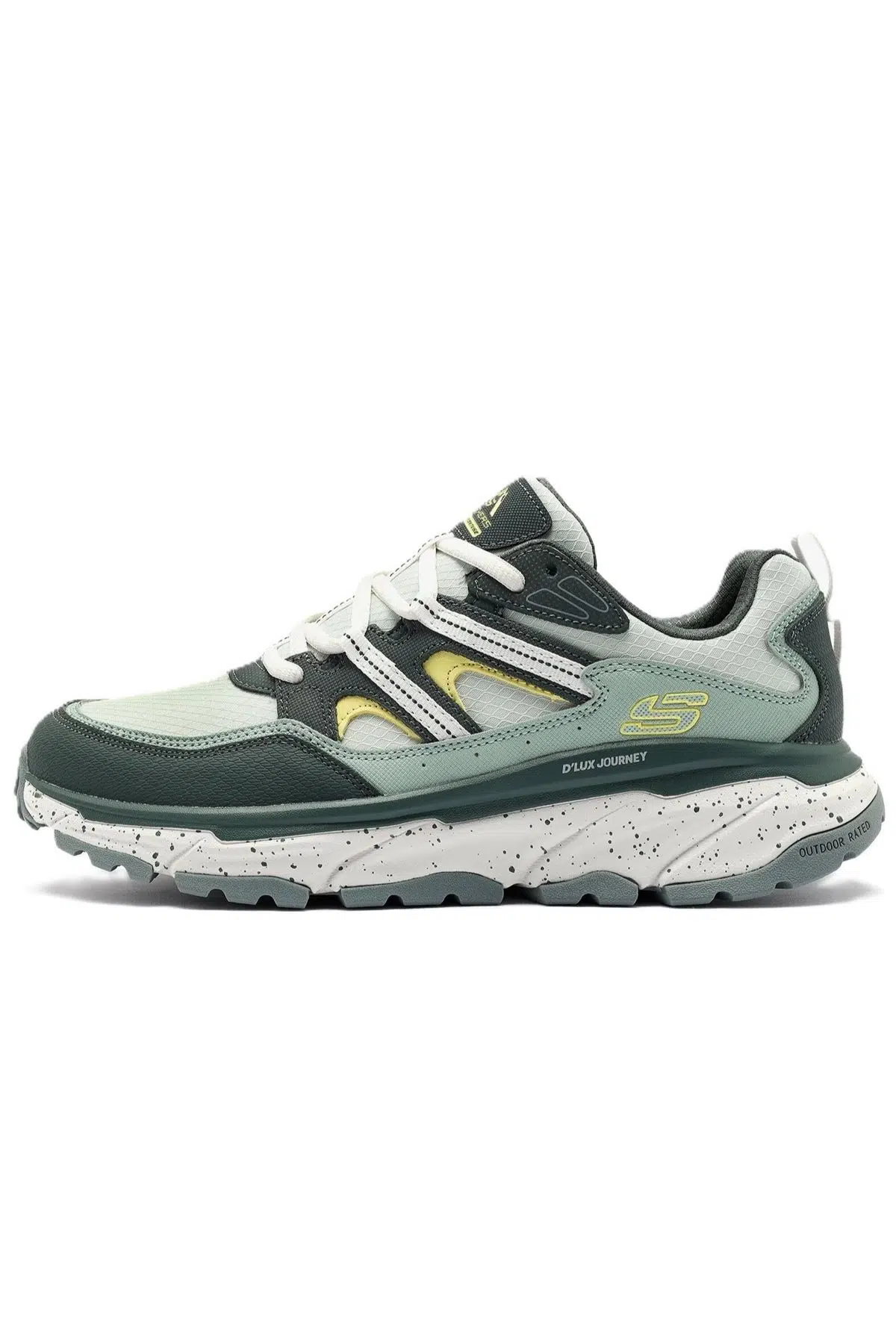 Skechers D'Lux Journey Memory Foam Leather Womens Outdoor Shoes Green Gray Hafızalı Taban Hakiki Deri Kadın Outdoor Ayakkabı Yeşil