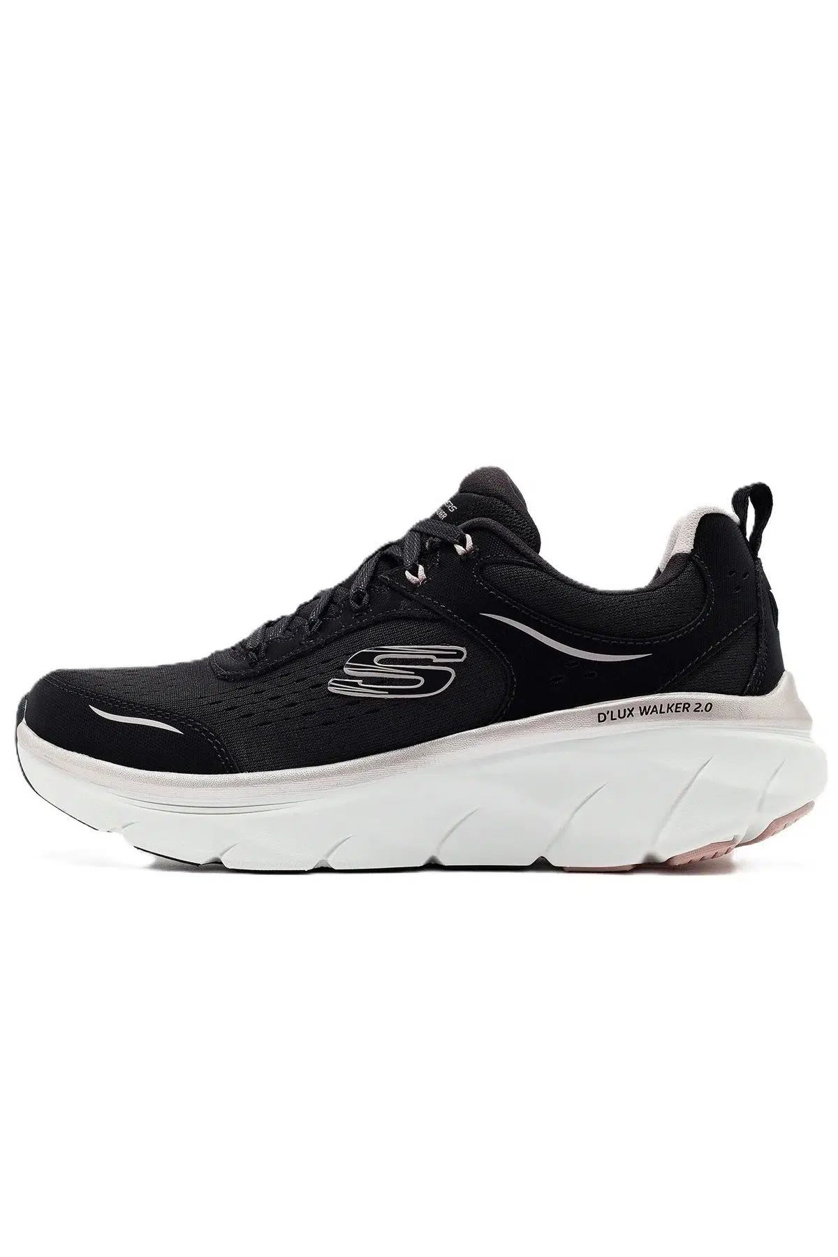 Skechers D'Lux Walker 2.0 Gradient Glam Memory Foam Leather Womens Sneaker Hafızalı Taban Hakiki Deri Kadın Günlük Spor Ayakkabı Siyah