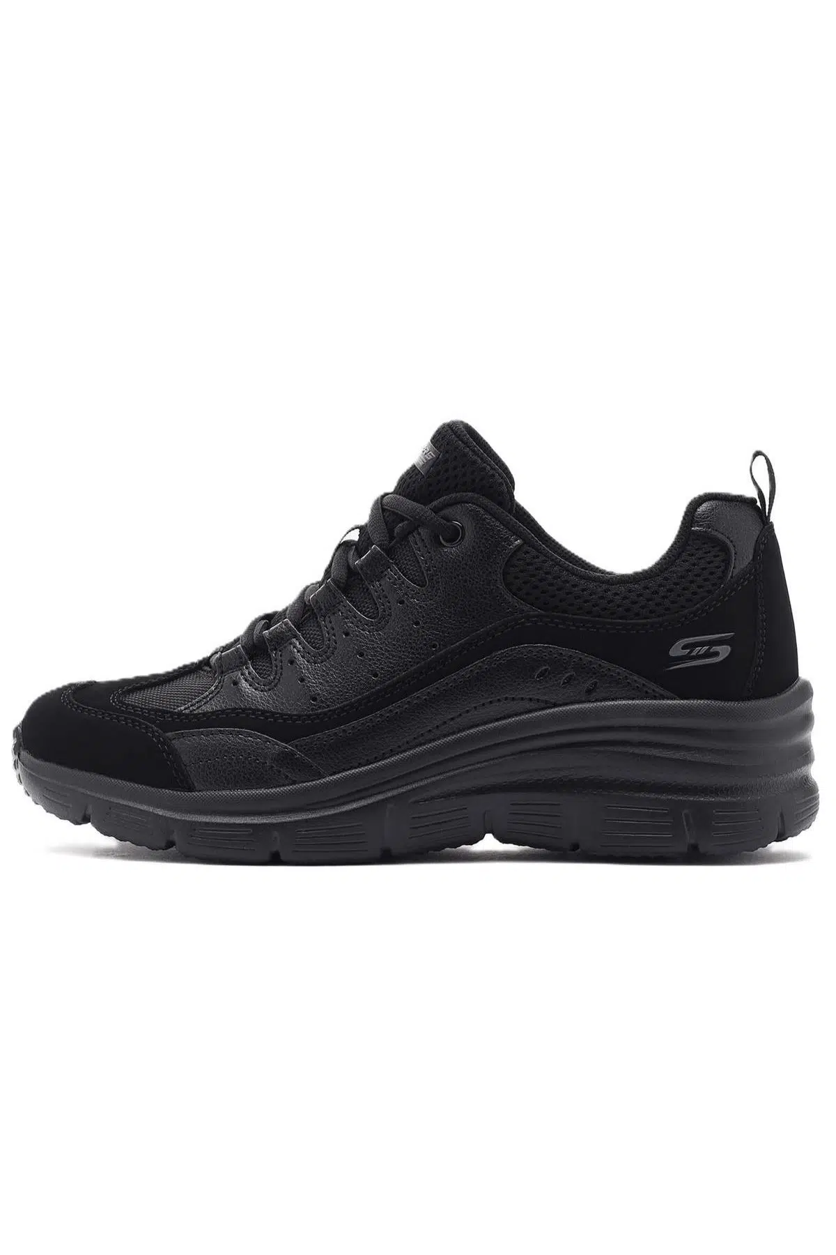 Skechers Fashion Fit Womens Memory Foam Walking Black Hafızalı Taban Kadın Günlük Spor Ayakkabı Siyah