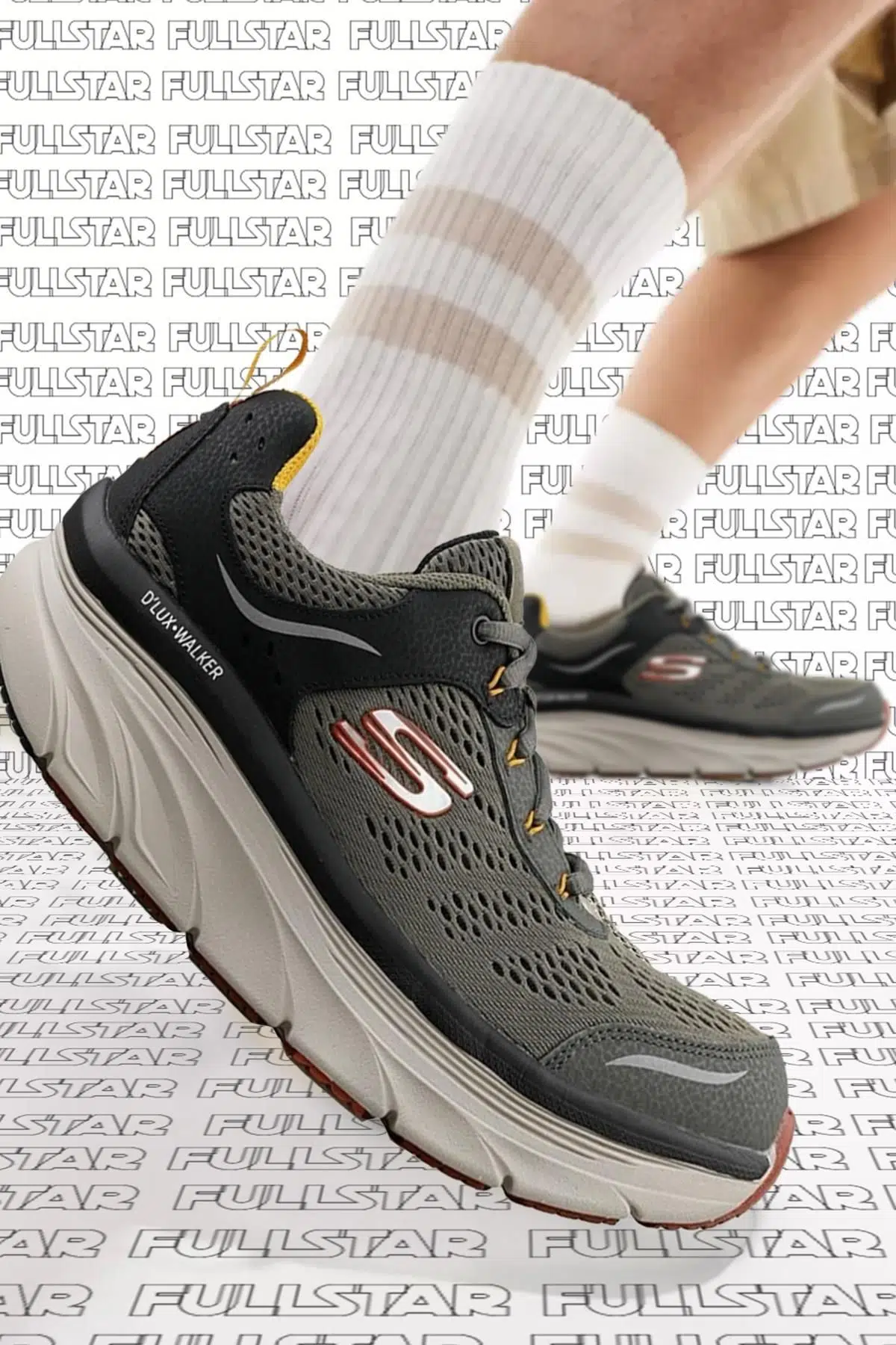 Skechers D'Lux Walker Memory Foam Sneaker Hafızalı Taban 4cm Erkek Günlük Spor Ayakkabı Kahverengi