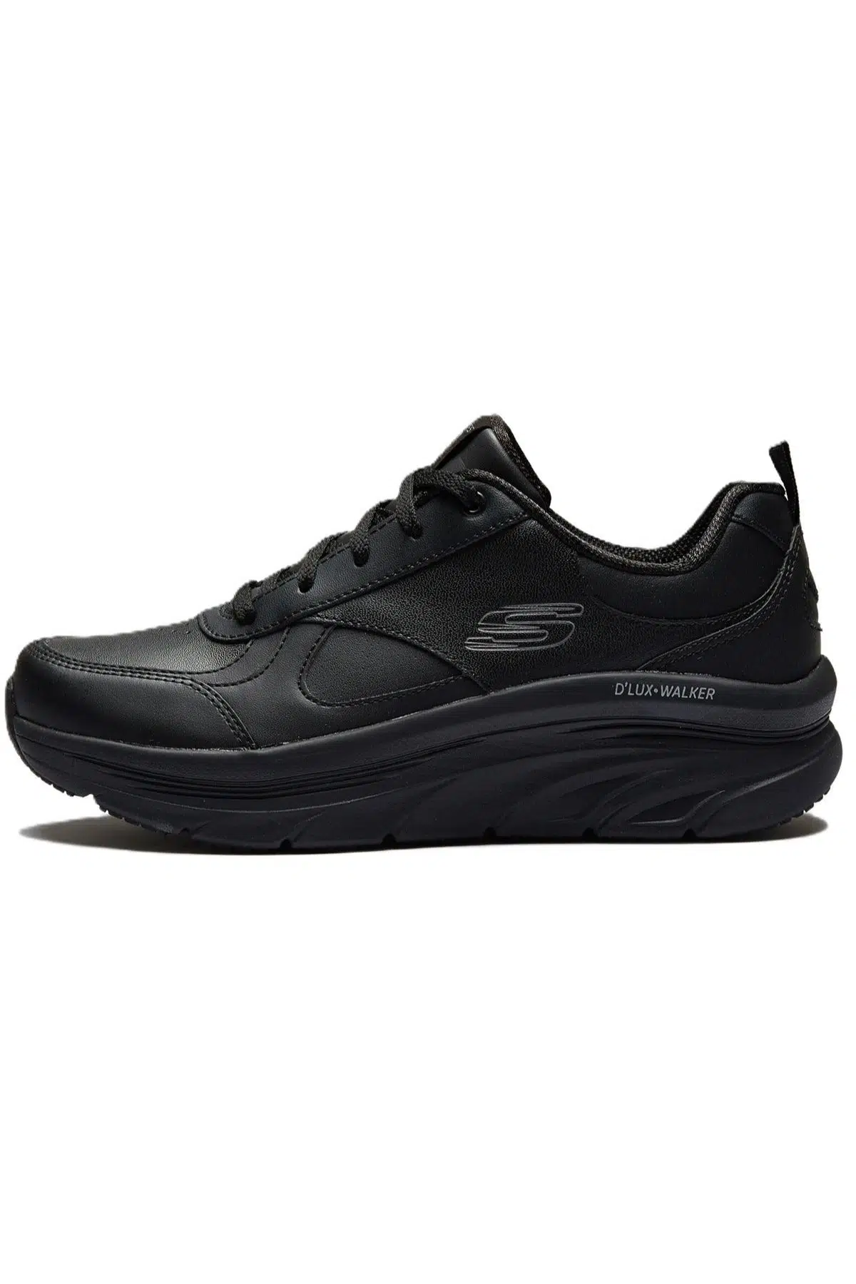 Skechers D'Lux Walker -Timeless Memory Foam Leather Womens Sneaker Hafızalı Taban Hakiki Deri Kadın Günlük Spor Ayakkabı Siyah