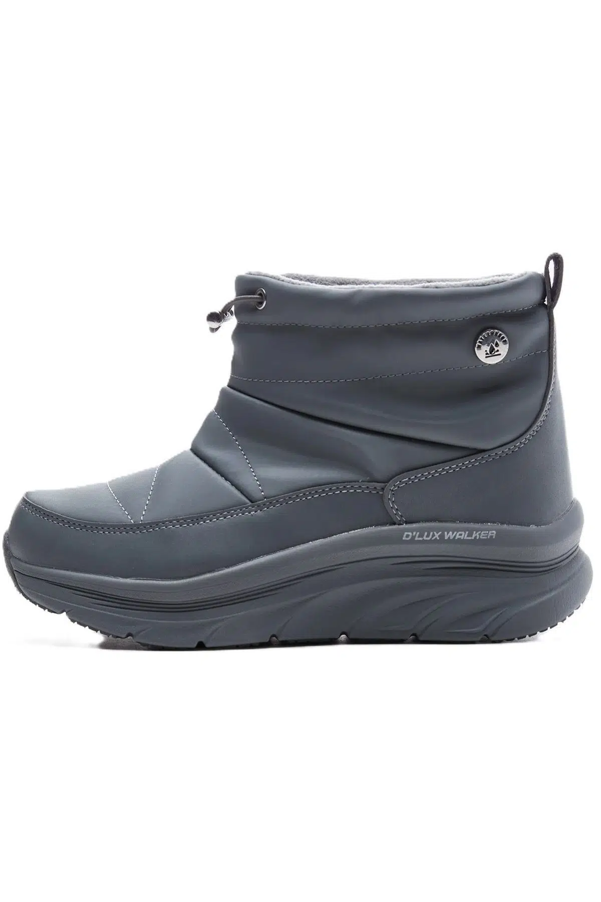 Skechers D'Lux Walker-Winter Up Memory Foam Waterproff Womens Sneaker Hafızalı Taban Su Geçirmez Kadın Bot Gri