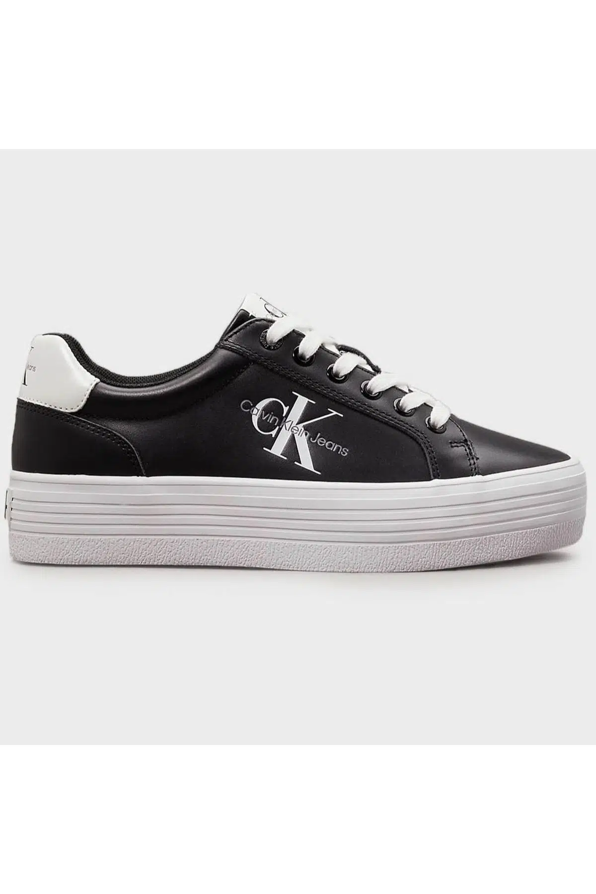 Calvin Klein Leather Women Sneaker Black Hakiki Deri Günlük Spor Ayakkabı Siyah