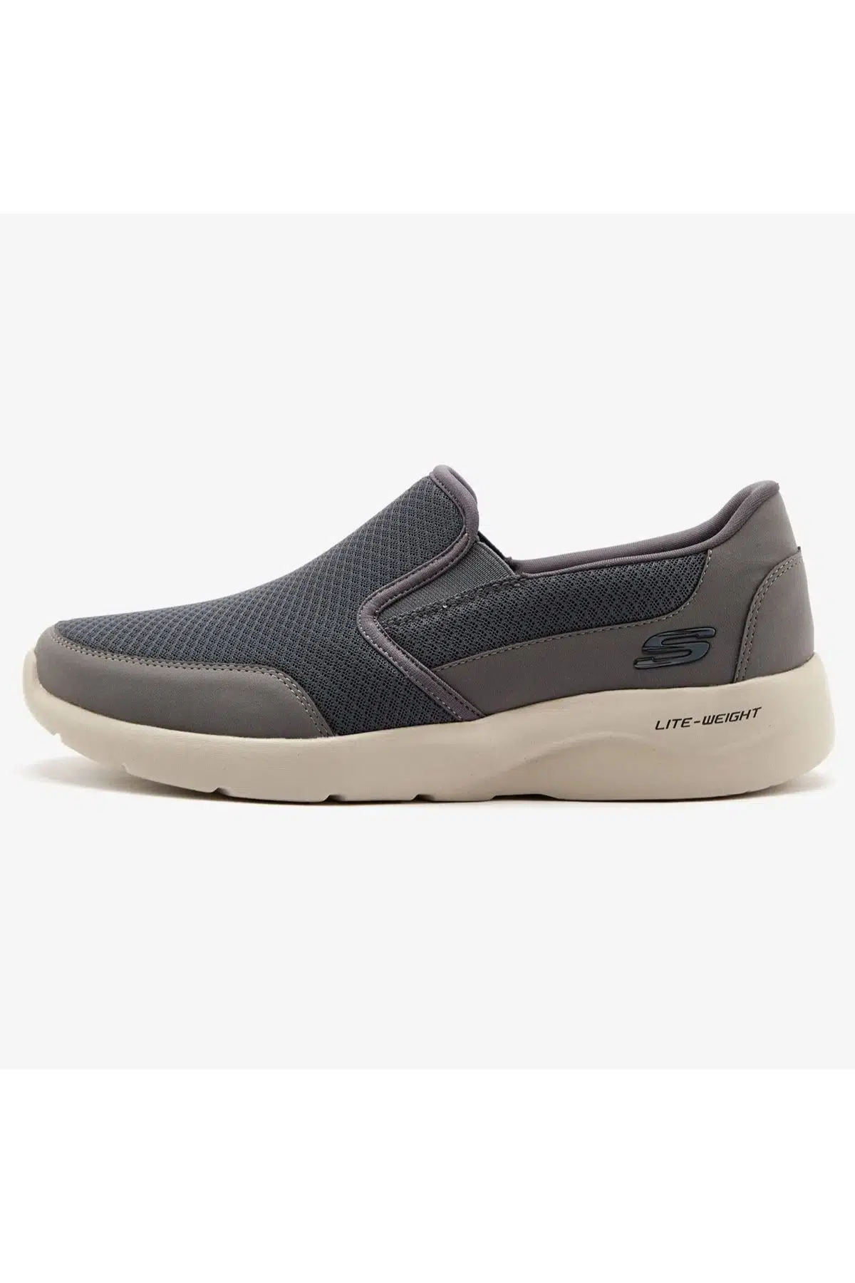 Skechers Dynamight 2.0 Memory Foam Mens Sneaker Hafızalı Taban Bağcıksız Hakiki Deri Erkek Günlük Spor Ayakkabı Gri