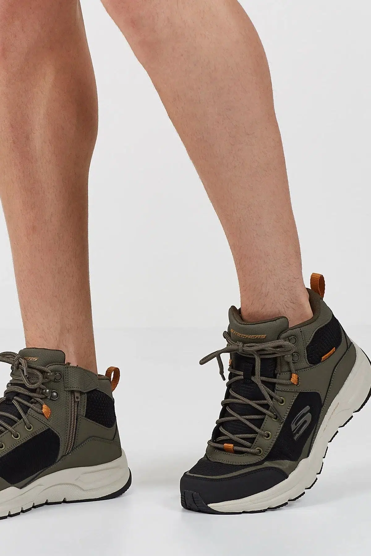 Skechers Escape Plan 2.0-Woodrock Water Repellent Mens Outdoor Shoes Hafızalı Taban Hakiki Deri Su İtici Erkek Outdoor Bot Haki