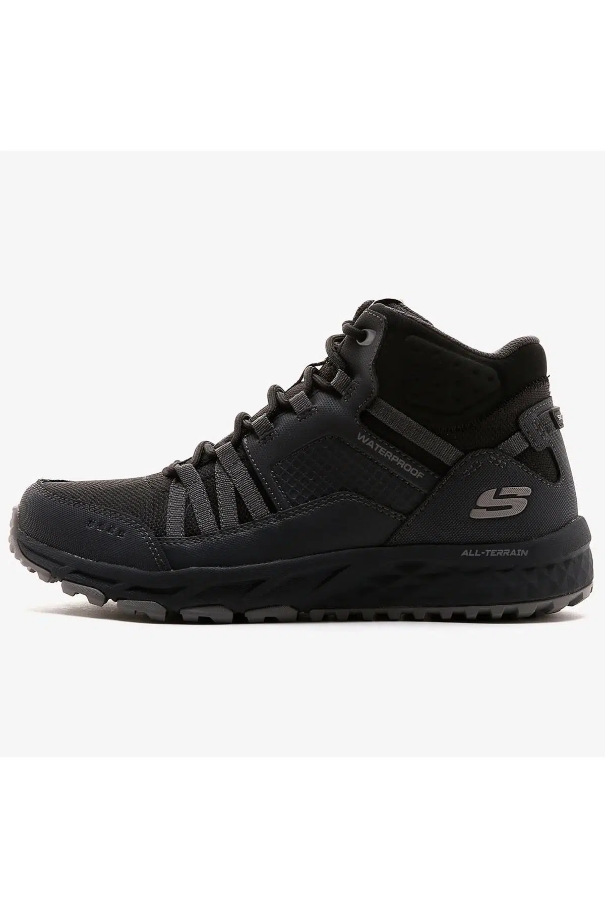 Skechers Escape Plan Outward Voyage Waterproff Womens Outdoor Boat Hafızalı Taban Hakiki Deri Su Geçirmez Kadın Bot Gri 